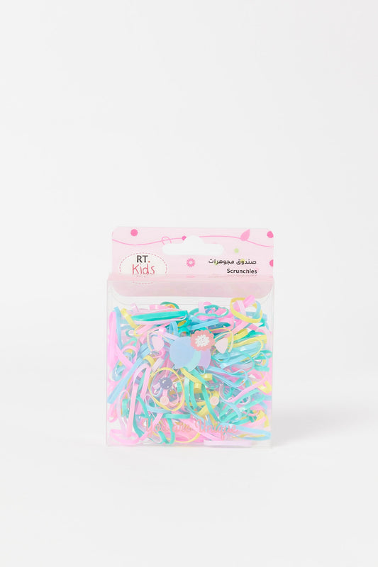 Redtag-Multi-Colour-Scrunchies-Set-Category:Hair-Accessories,-Colour:Assorted,-Filter:Girls-Accessories,-GIR-Hair-Accessories,-New-In,-New-In-GIR-ACC,-Non-Sale,-S23B,-Section:Girls-(0-to-14Yrs)-Girls-