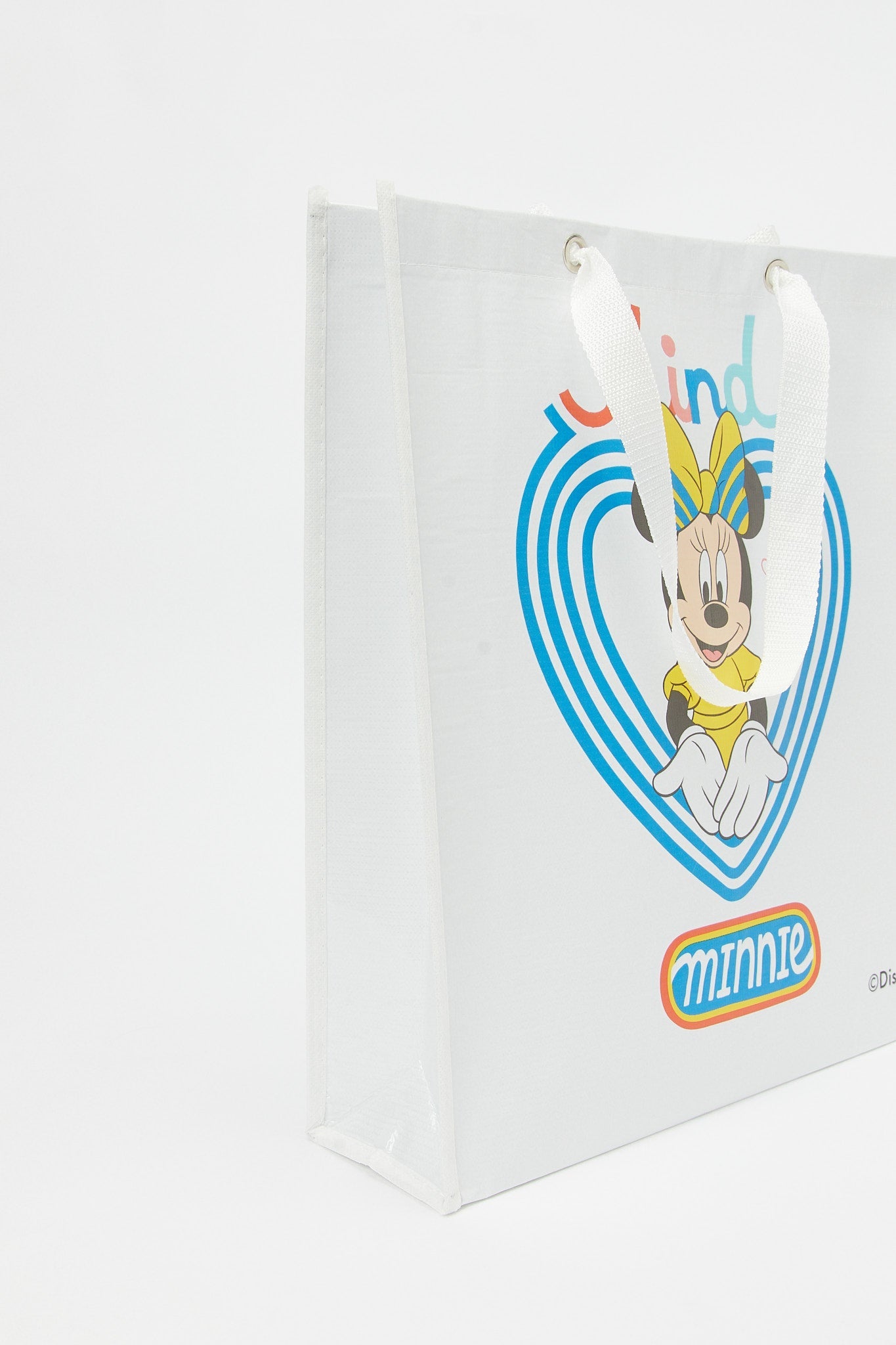 Redtag-White/Blue-Minnie-Polypropylene-Woven-Shopping-Bag-Category:Bags,-CHA,-Colour:White,-Filter:Travel-Accessories,-LUG-Bags,-New-In,-New-In-LUG-ACC,-Non-Sale,-S23B,-Section:Homewares-Travel-Accessories-