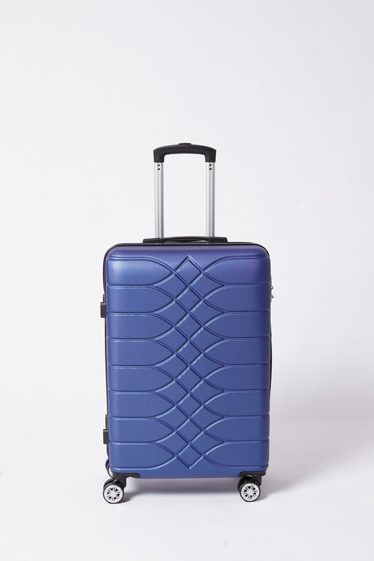 Redtag-Blue-Gold-Luggage-Trolley-24"-Category:Luggage-Trolleys,-Colour:Blue,-Filter:Travel-Accessories,-H1:ACC,-H2:LUG,-H3:BLT,-H4:LUG,-LUG-Luggage-Trolleys,-New-In,-New-In-LUG-ACC,-Non-Sale,-S23B,-Season:S23B,-Section:Homewares-Travel-Accessories-