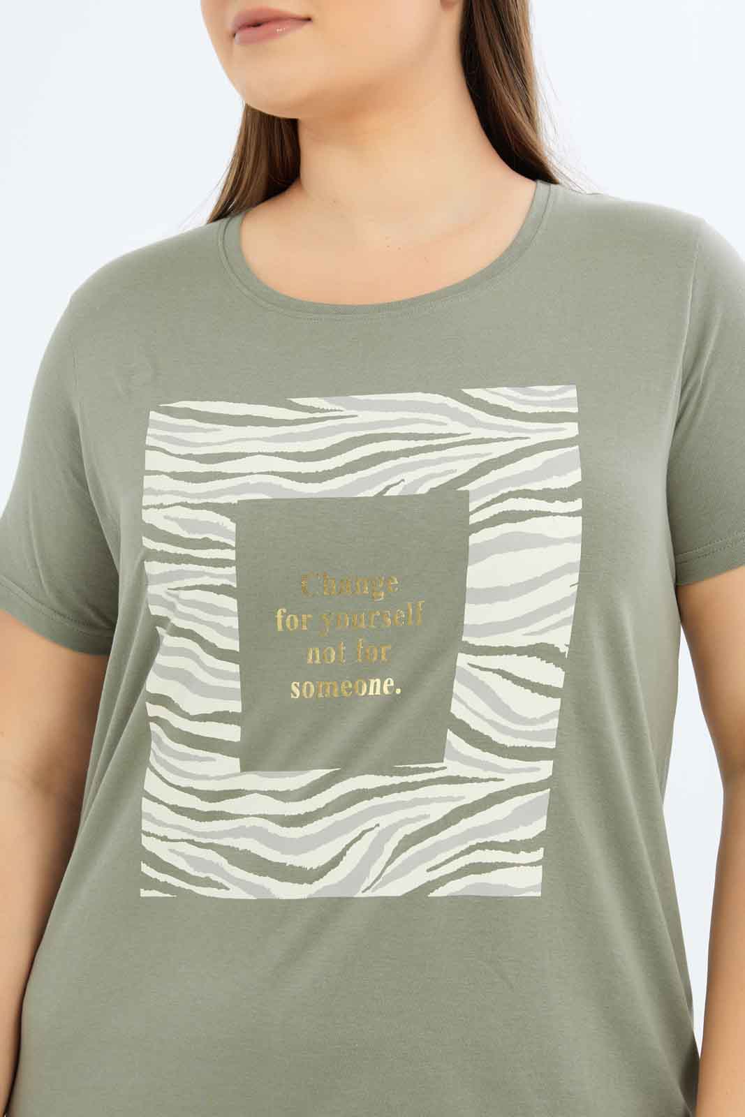Redtag-Women-Sage-Graphic-T-Shirt-Category:T-Shirts,-Colour:Grey,-Deals:New-In,-Dept:Ladieswear,-Filter:Plus-Size,-LDP-T-Shirts,-New-In-LDP-APL,-Non-Sale,-S23B,-Section:Women-Women's-