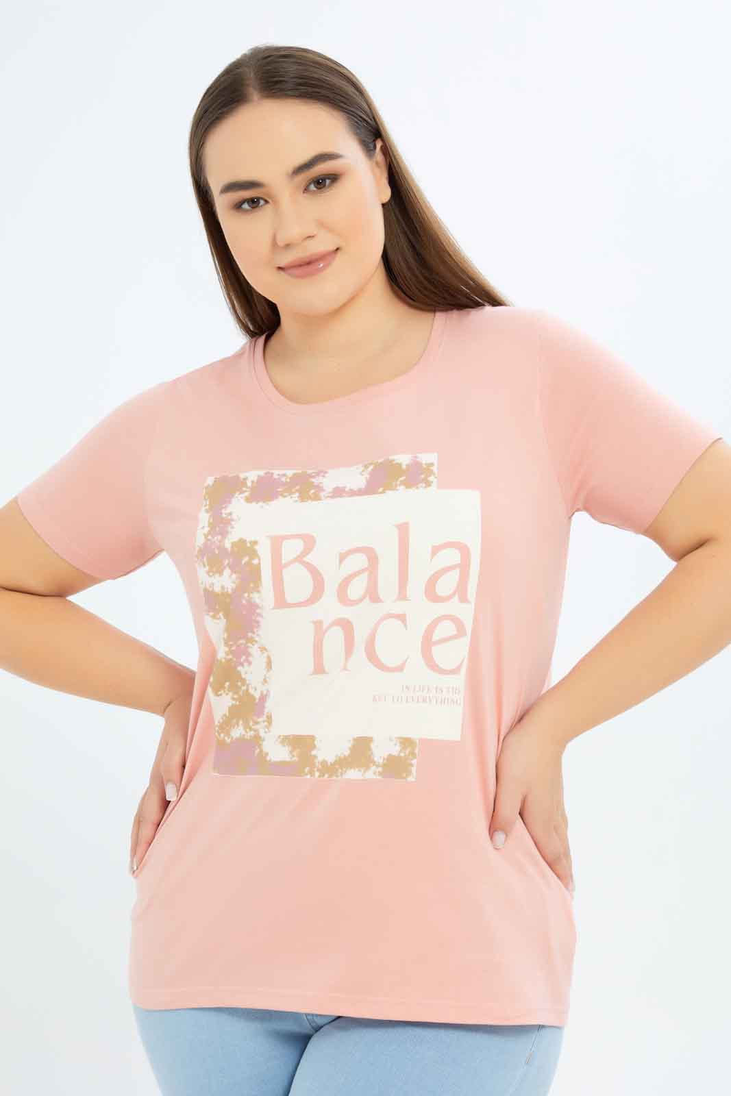Redtag-Women-Rose-Tan-Graphic-T-Shirt-Category:T-Shirts,-Colour:Apricot,-Deals:New-In,-Dept:Ladieswear,-Filter:Plus-Size,-LDP-T-Shirts,-New-In-LDP-APL,-Non-Sale,-S23B,-Section:Women-Women's-