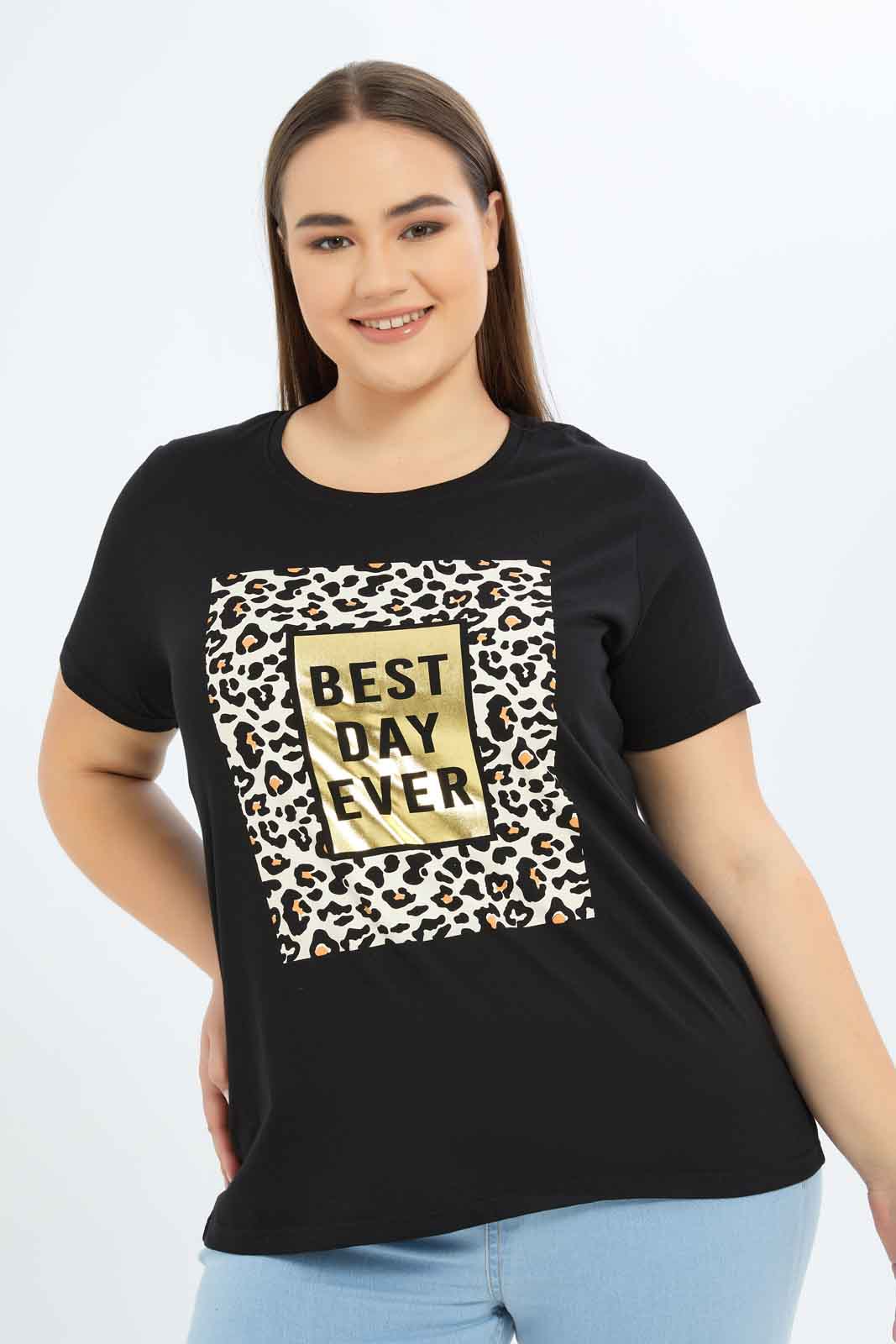 Redtag-Women-Grey-Graphic-T-Shirt-Category:T-Shirts,-Colour:Grey,-Deals:New-In,-Dept:Ladieswear,-Filter:Plus-Size,-LDP-T-Shirts,-New-In-LDP-APL,-Non-Sale,-S23B,-Section:Women-Women's-