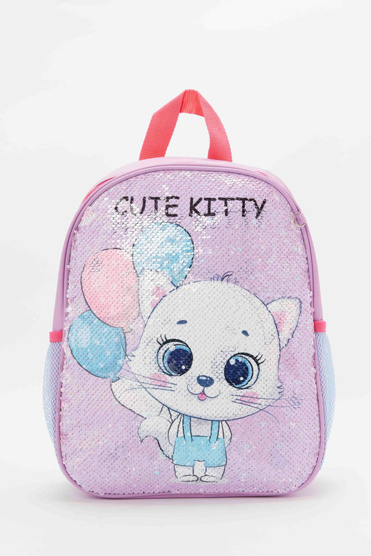 Redtag-Multi-Colour-Charcater-Embellished-Sequins-Backpack-Category:Bags,-Colour:Assorted,-Filter:Girls-Accessories,-GIR-Bags,-H1:ACC,-H2:GIR,-H3:GIA,-H4:HBG,-New-In,-New-In-GIR-ACC,-Non-Sale,-S23B,-Season:S23B,-Section:Girls-(0-to-14Yrs)-Girls-