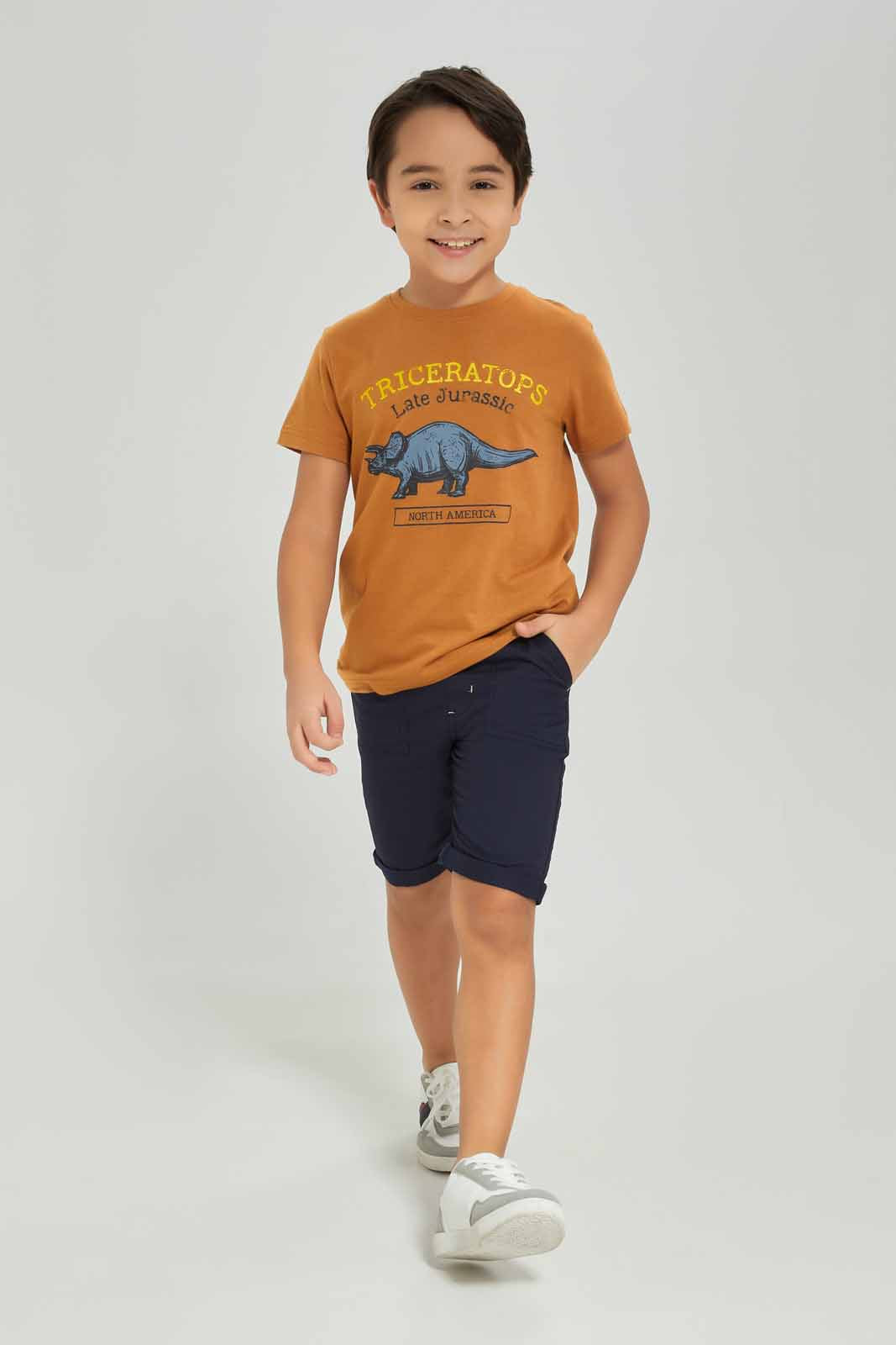 Redtag-Boys-Navy-Pullon-Shorts-BOY-Shorts,-Category:Shorts,-Colour:Beige,-Deals:New-In,-Dept:Boys,-Filter:Boys-(2-to-8-Yrs),-New-In-BOY-APL,-Non-Sale,-S23C,-Section:Boys-(0-to-14Yrs)-Boys-2 to 8 Years