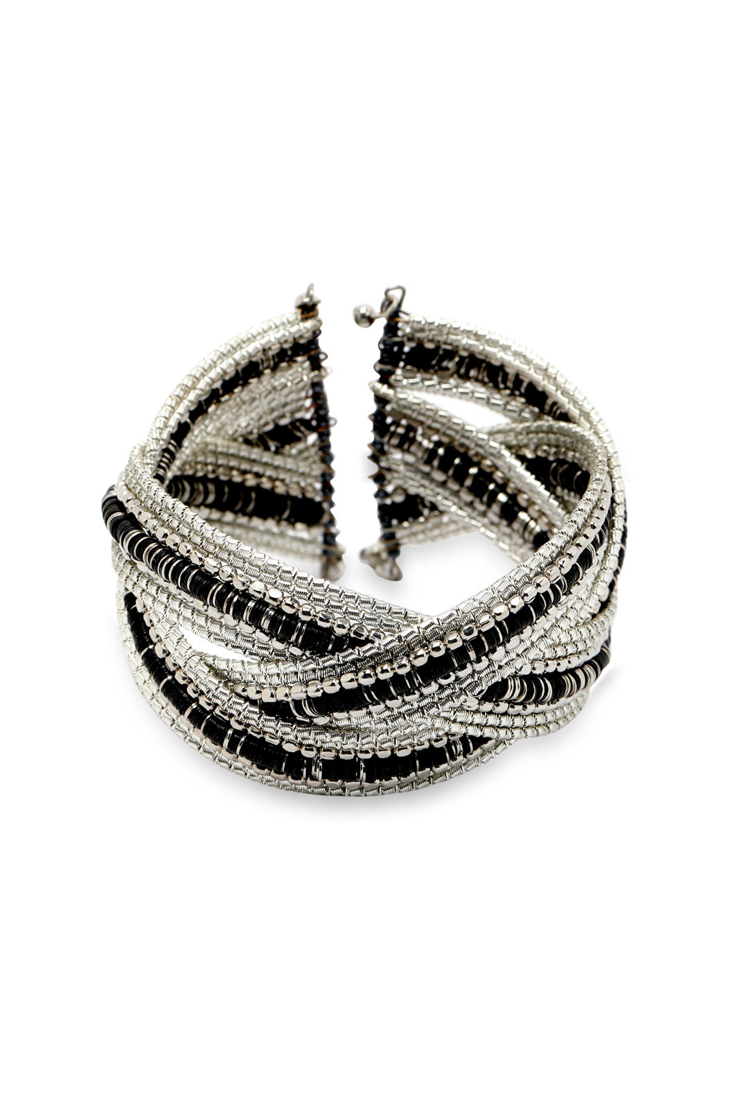 Redtag-Silver-Embellished-Cuff-Category:Jewellery,-Colour:Silver,-Filter:Women's-Accessories,-New-In,-New-In-Women-ACC,-Non-Sale,-S23A,-Section:Women,-Women-Jewellery-Women-