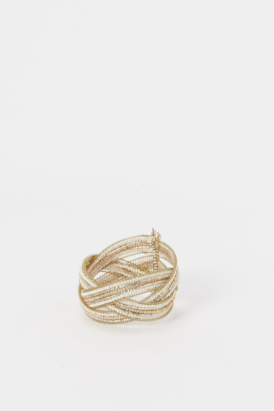 Redtag-Gold-Embellished-Cuff-Category:Jewellery,-Colour:Gold,-Deals:2-FOR-37,-Deals:New-In,-Filter:Women's-Accessories,-H1:ACC,-H2:LAD,-H3:LAA,-H4:JWL,-New-In,-New-In-Women-ACC,-Non-Sale,-S23A,-Season:S23A,-Section:Women,-Women-Jewellery-Women-
