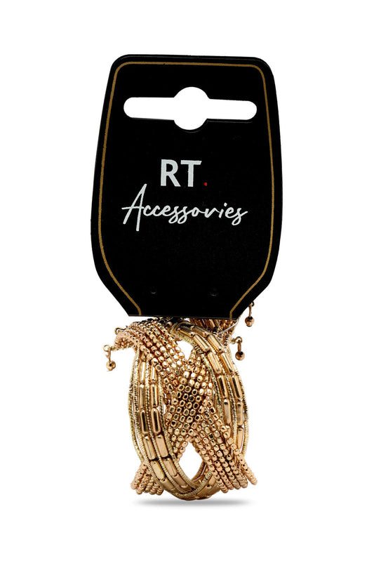 Redtag-Gold-Embellished-Cuff-Category:Jewellery,-Colour:Gold,-Filter:Women's-Accessories,-New-In,-New-In-Women-ACC,-Non-Sale,-S23A,-Section:Women,-Women-Jewellery-Women-