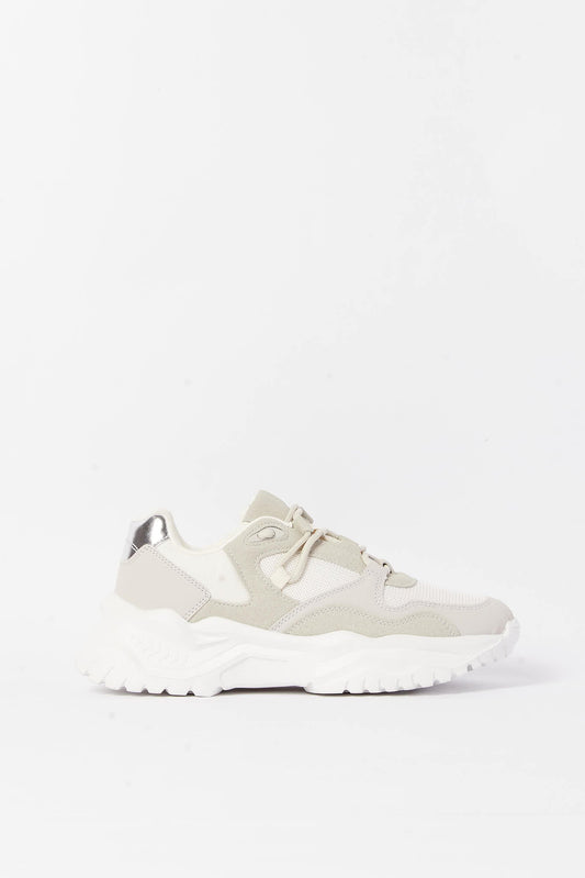 Redtag-Beige-Chunky-Lace-Up-Sneaker-Category:Shoes,-Colour:Beige,-Deals:New-In,-Filter:Women's-Footwear,-N/A,-New-In-Women-FOO,-Non-Sale,-S23A,-Section:Women,-Women-Trainers-Women's-
