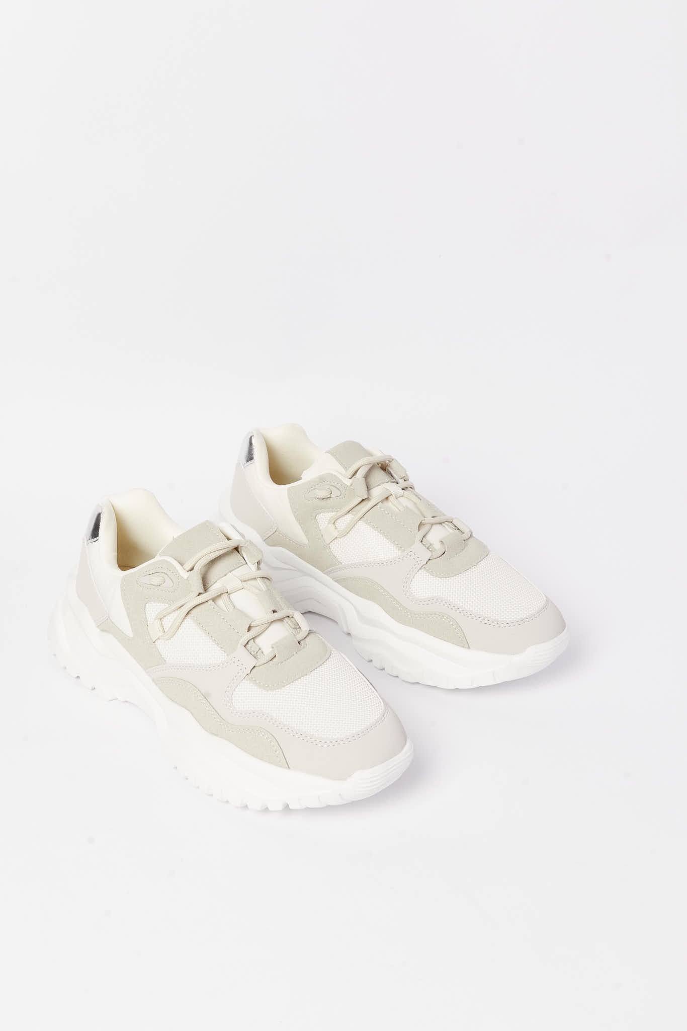 Redtag-Beige-Chunky-Lace-Up-Sneaker-Category:Shoes,-Colour:Beige,-Deals:New-In,-Filter:Women's-Footwear,-N/A,-New-In-Women-FOO,-Non-Sale,-S23A,-Section:Women,-Women-Trainers-Women's-