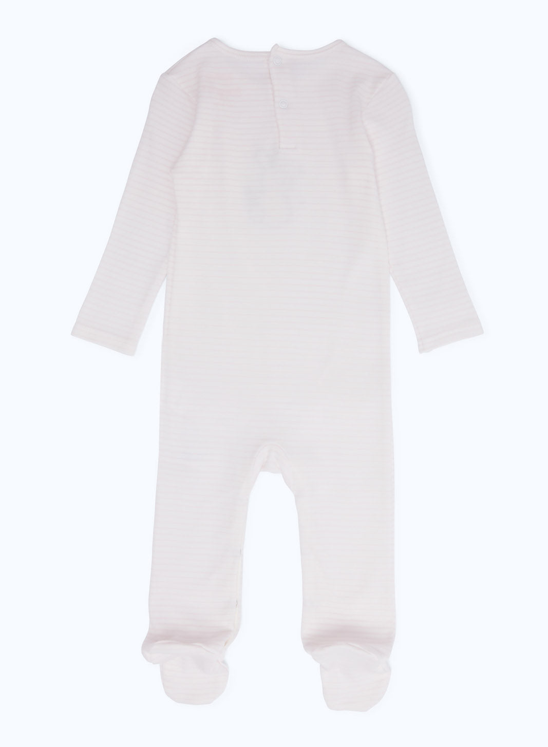 Redtag-Jacquard-Aop-Stripe-Sleepsuit-Girl-Category:Sleepsuits,-Colour:Grey,-Deals:New-In,-Dept:New-Born,-Filter:Baby-(0-to-12-Mths),-H1:KWR,-H2:NBF,-H3:NWR,-H4:SST,-NBF-Sleepsuits,-New-In-NBF-APL,-Non-Sale,-S23B,-Season:S23B,-Section:Boys-(0-to-14Yrs)-Baby-0 to 12 Months