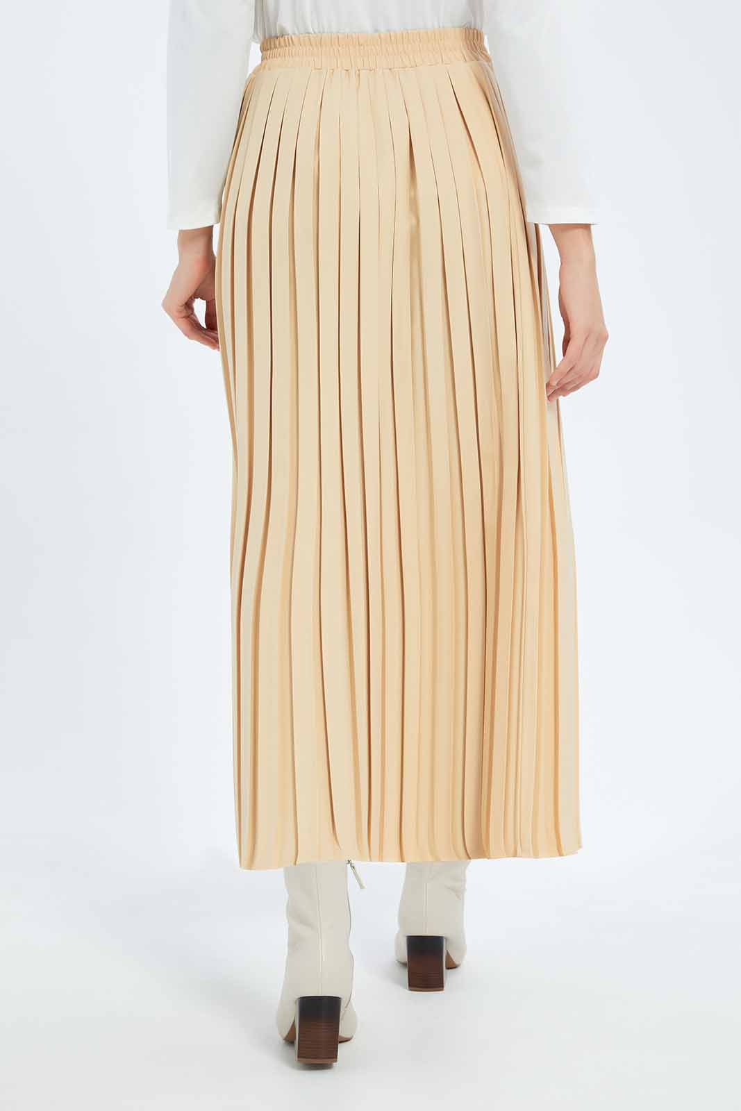 Redtag-Women-Pleated-Midi-Skirt-Category:Skirts,-Colour:Beige,-Deals:New-In,-Dept:Ladieswear,-Filter:Women's-Clothing,-LMC,-New-In-Women-APL,-Non-Sale,-S23B,-Section:Women,-Women-Skirts--
