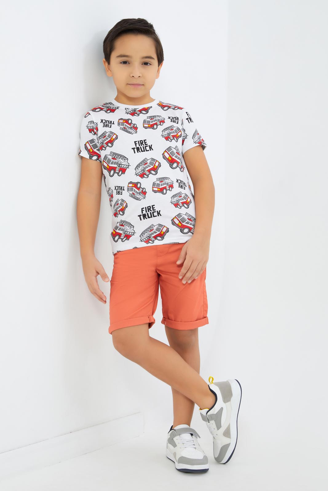 Redtag-Boys-White-Fire-Truck-Aop-T-Shirt-BOY-T-Shirts,-Category:T-Shirts,-CHA,-Colour:White,-Deals:New-In,-Dept:Boys,-Filter:Boys-(2-to-8-Yrs),-New-In-BOY-APL,-Non-Sale,-S23B,-Section:Boys-(0-to-14Yrs),-TBL-Boys-2 to 8 Years