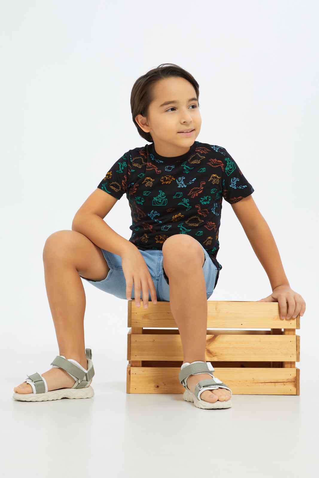 Redtag-Boys-Black-Dion-Aop-T-Shirt-BOY-T-Shirts,-Category:T-Shirts,-CHA,-Colour:Black,-Deals:New-In,-Dept:Boys,-Filter:Boys-(2-to-8-Yrs),-New-In-BOY-APL,-Non-Sale,-S23B,-Section:Boys-(0-to-14Yrs),-TBL-Boys-2 to 8 Years