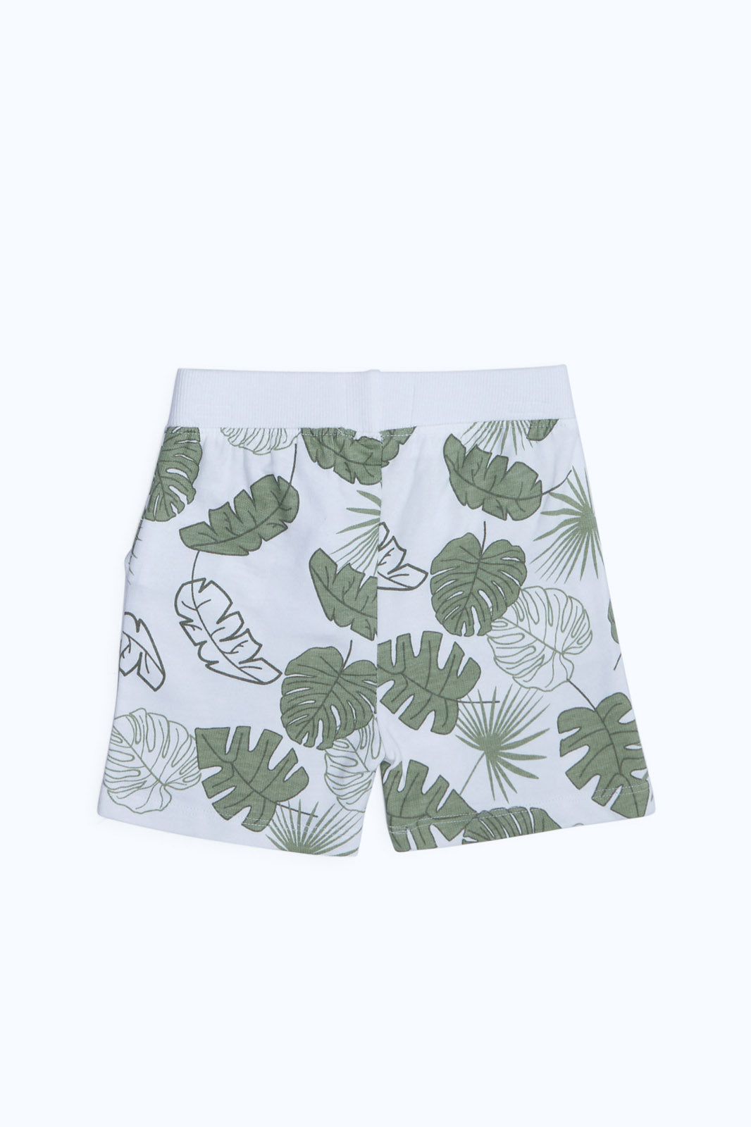 Redtag-Boys-White-Aop-Leaf-Short-Category:Shorts,-Colour:White,-Deals:New-In,-Dept:Boys,-Filter:Infant-Boys-(3-to-24-Mths),-INB-Shorts,-New-In-INB-APL,-Non-Sale,-S23B,-Section:Boys-(0-to-14Yrs),-TBL-Infant-Boys-3 to 24 Months