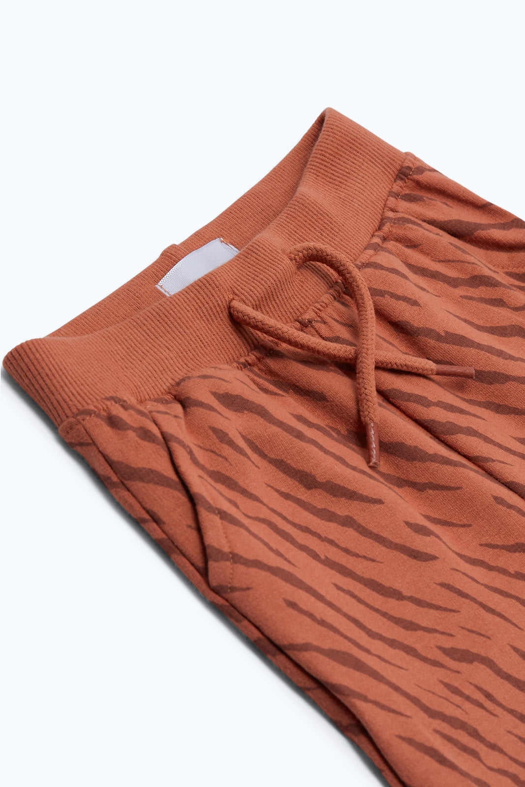 Redtag-Boys-Rust-Stripe-Printed-Terry-Short-Category:Shorts,-Colour:Orange,-Deals:New-In,-Dept:Boys,-Filter:Infant-Boys-(3-to-24-Mths),-INB-Shorts,-New-In-INB-APL,-Non-Sale,-S23B,-Section:Boys-(0-to-14Yrs),-TBL-Infant-Boys-3 to 24 Months