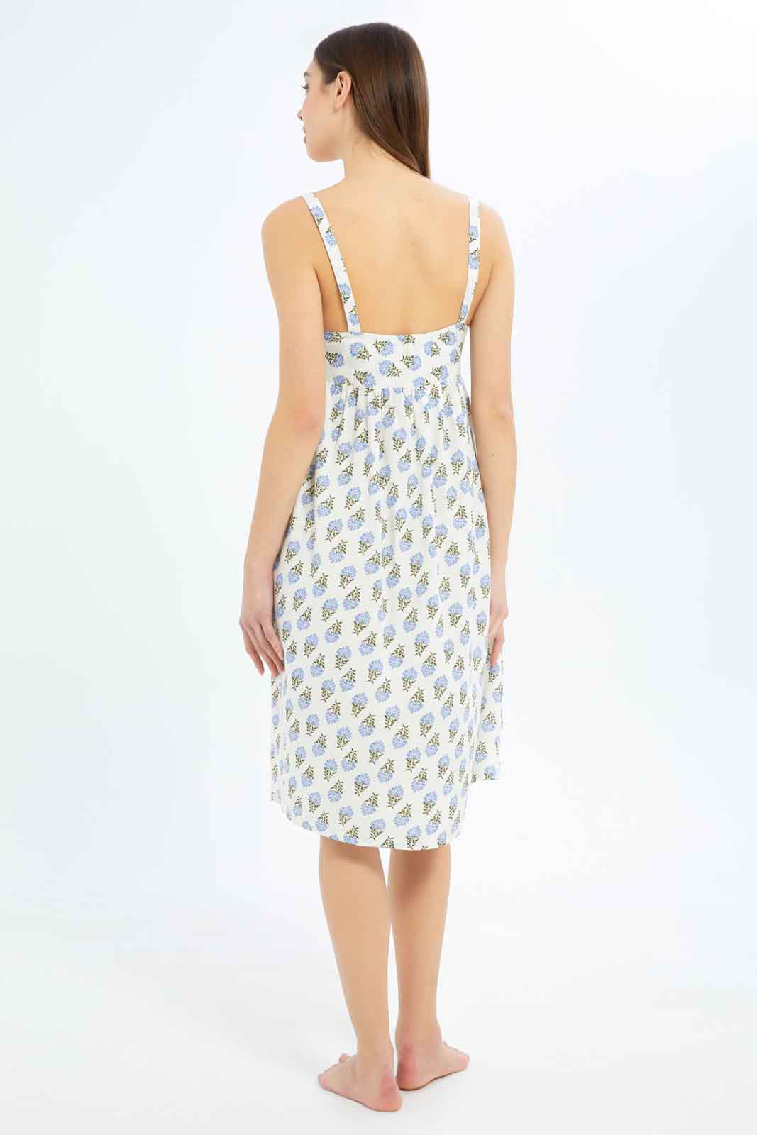 Redtag-Women-Blue-Aop-Sleevesless-Nightgown-Category:Nightgowns,-Colour:Assorted,-Deals:New-In,-Dept:Ladieswear,-Filter:Women's-Clothing,-New-In-Women-APL,-Non-Sale,-S23B,-Section:Women,-Women-Nightgowns--