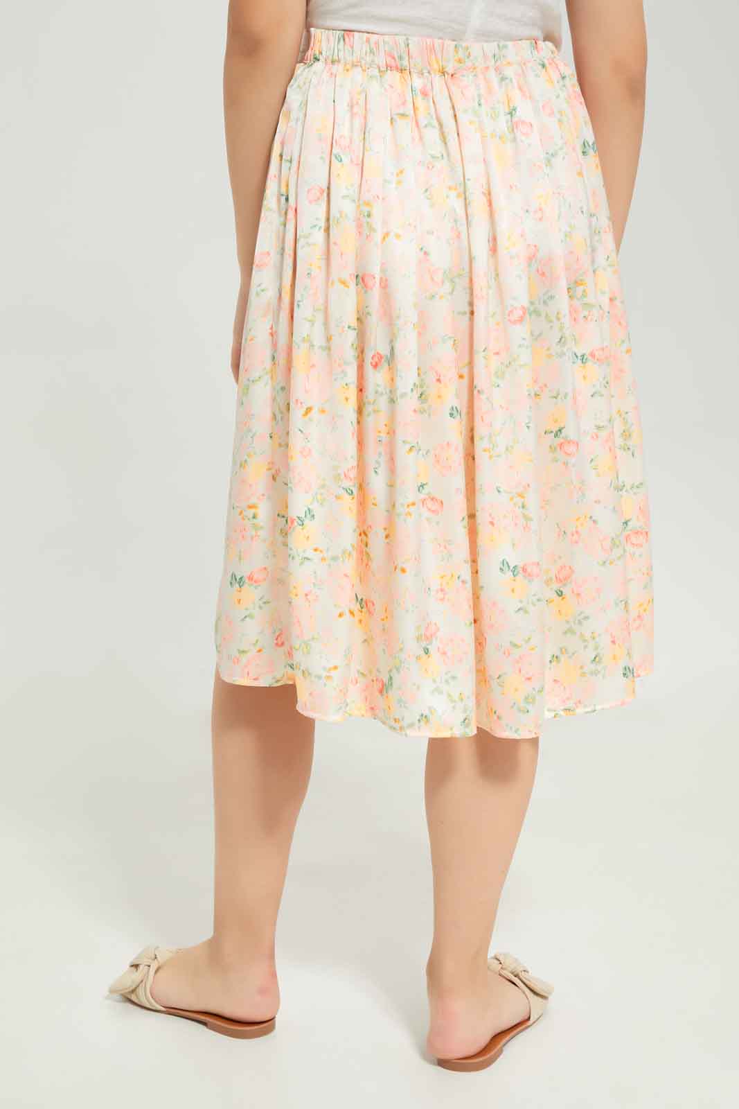 Redtag-Girls-Beige-Pleated-Skirts-Category:Skirts,-Colour:Beige,-Deals:New-In,-Dept:Girls,-Filter:Senior-Girls-(8-to-14-Yrs),-GSR-Skirts,-New-In-GSR-APL,-Non-Sale,-S23B,-Section:Girls-(0-to-14Yrs)-Senior-Girls-9 to 14 Years