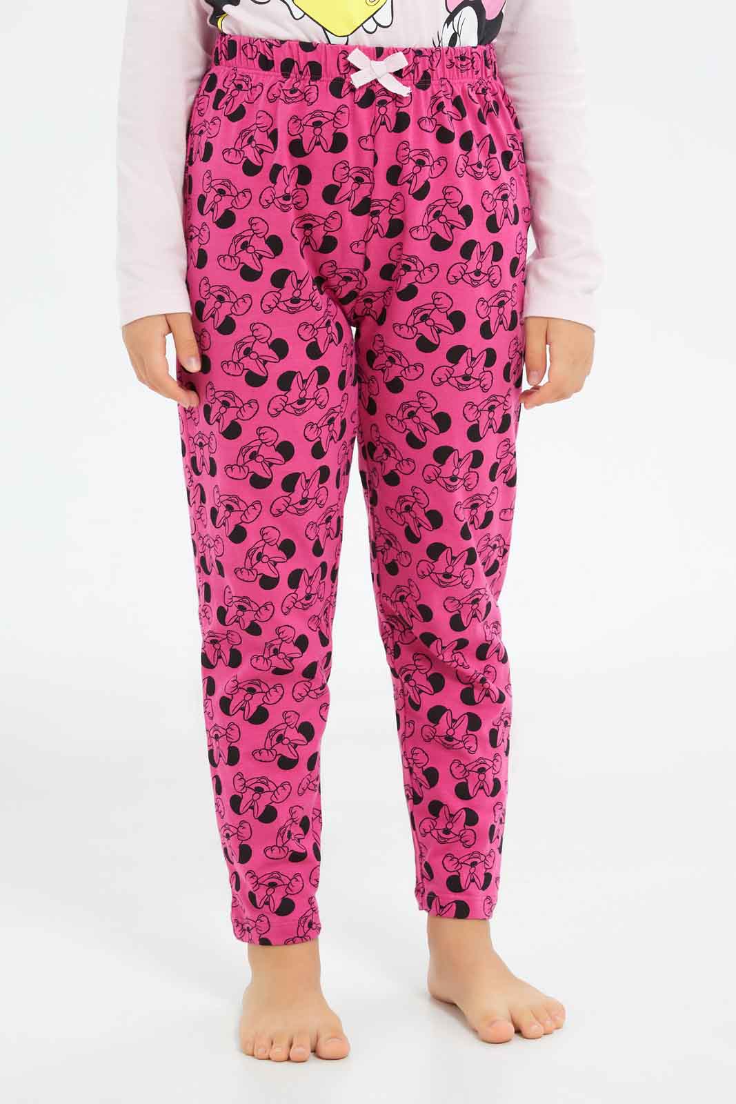 Redtag-Girls-Pink-Minnie-Mouse-Pj-Set-Category:Pyjama-Sets,-CHA,-Colour:Apricot,-Deals:New-In,-Dept:Girls,-Filter:Girls-(2-to-8-Yrs),-GIR-Pyjama-Sets,-New-In-GIR-APL,-Non-Sale,-S23A,-Section:Girls-(0-to-14Yrs)-Girls-2 to 8 Years