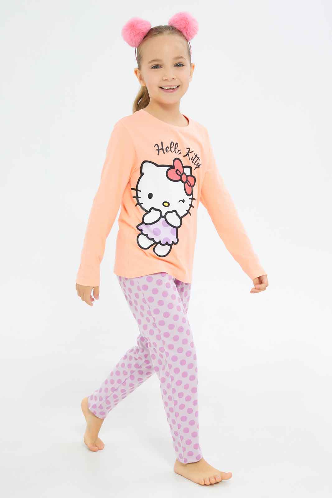 Redtag-Girls-Lilac-Hello-Kitty-Pj-Set-Category:Pyjama-Sets,-Colour:Lilac,-Deals:New-In,-Dept:Girls,-Filter:Girls-(2-to-8-Yrs),-GIR-Pyjama-Sets,-New-In-GIR-APL,-Non-Sale,-S23A,-Section:Girls-(0-to-14Yrs)-Girls-2 to 8 Years