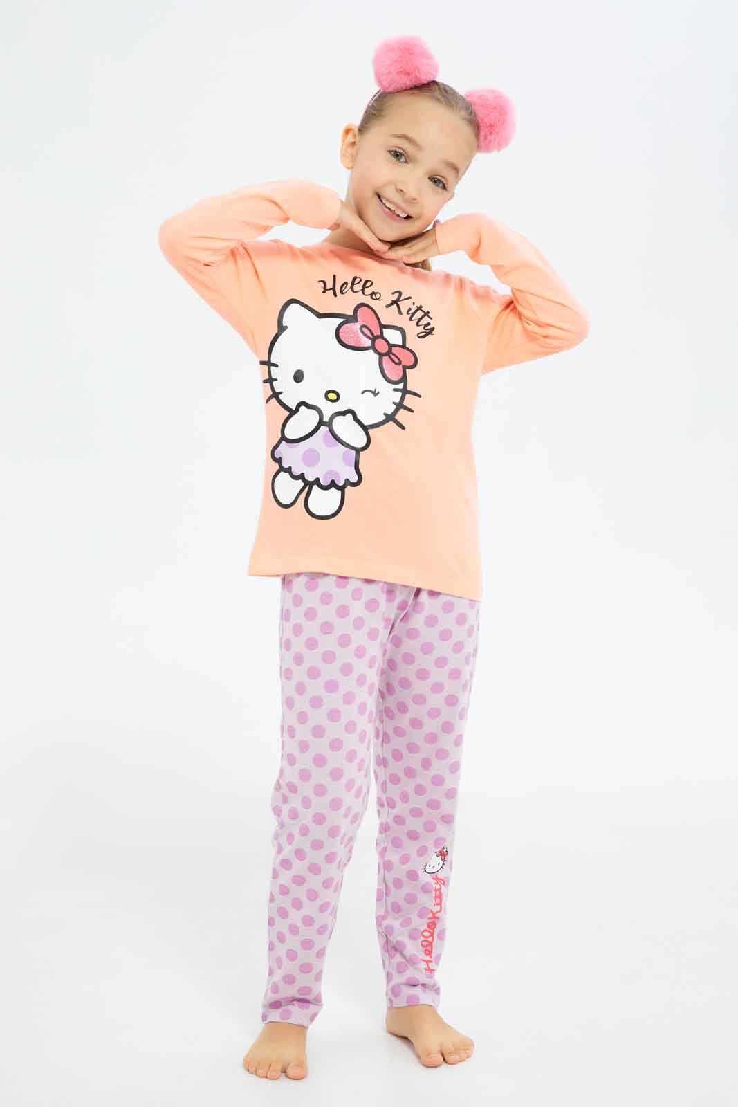 Redtag-Girls-Lilac-Hello-Kitty-Pj-Set-Category:Pyjama-Sets,-Colour:Lilac,-Deals:New-In,-Dept:Girls,-Filter:Girls-(2-to-8-Yrs),-GIR-Pyjama-Sets,-New-In-GIR-APL,-Non-Sale,-S23A,-Section:Girls-(0-to-14Yrs)-Girls-2 to 8 Years