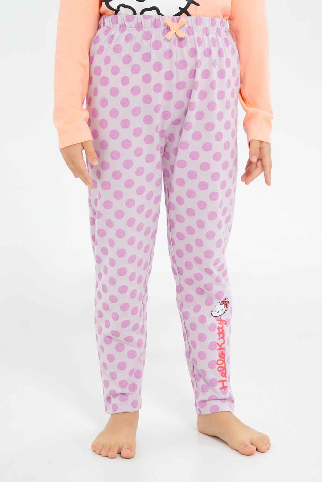Redtag-Girls-Lilac-Hello-Kitty-Pj-Set-Category:Pyjama-Sets,-Colour:Lilac,-Deals:New-In,-Dept:Girls,-Filter:Girls-(2-to-8-Yrs),-GIR-Pyjama-Sets,-New-In-GIR-APL,-Non-Sale,-S23A,-Section:Girls-(0-to-14Yrs)-Girls-2 to 8 Years