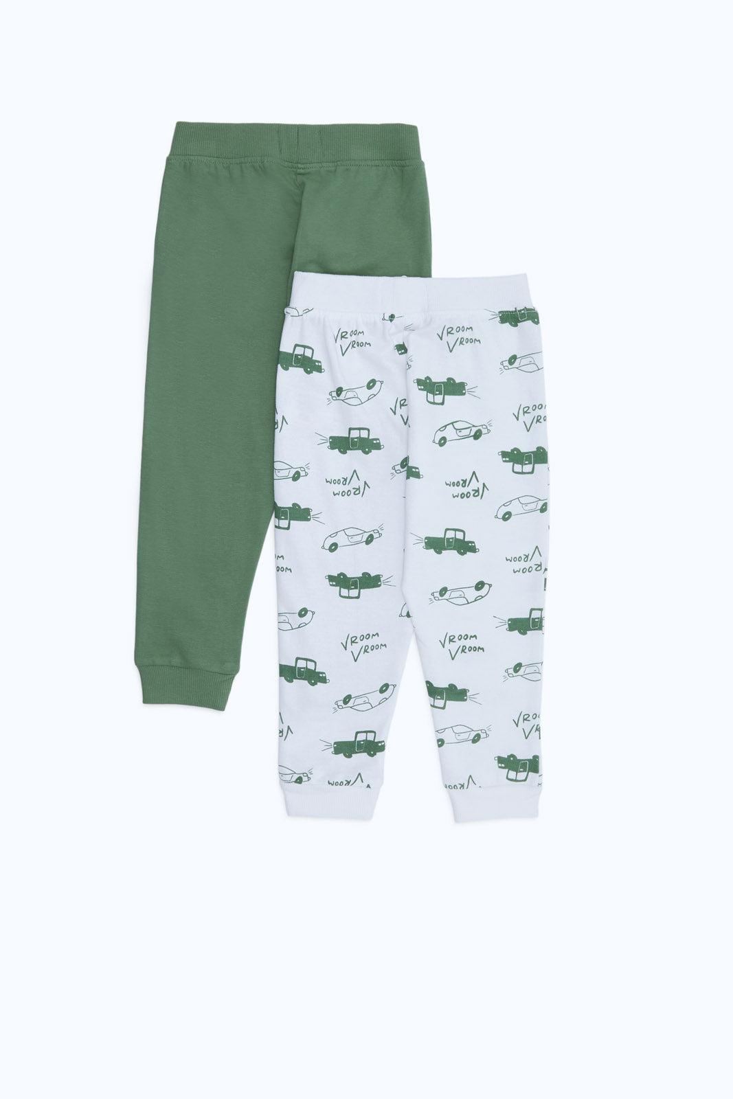 Redtag-Boys-Green-And-White-Car-Aop-2-Pack-Track-Category:Joggers,-Colour:Green,-Deals:New-In,-Dept:Boys,-Filter:Infant-Boys-(3-to-24-Mths),-H1:KWR,-H2:INB,-H3:SPW,-H4:ATP,-INB-Joggers,-New-In-INB-APL,-Non-Sale,-S23B,-Season:S23B,-Section:Boys-(0-to-14Yrs)-Infant-Boys-3 to 24 Months