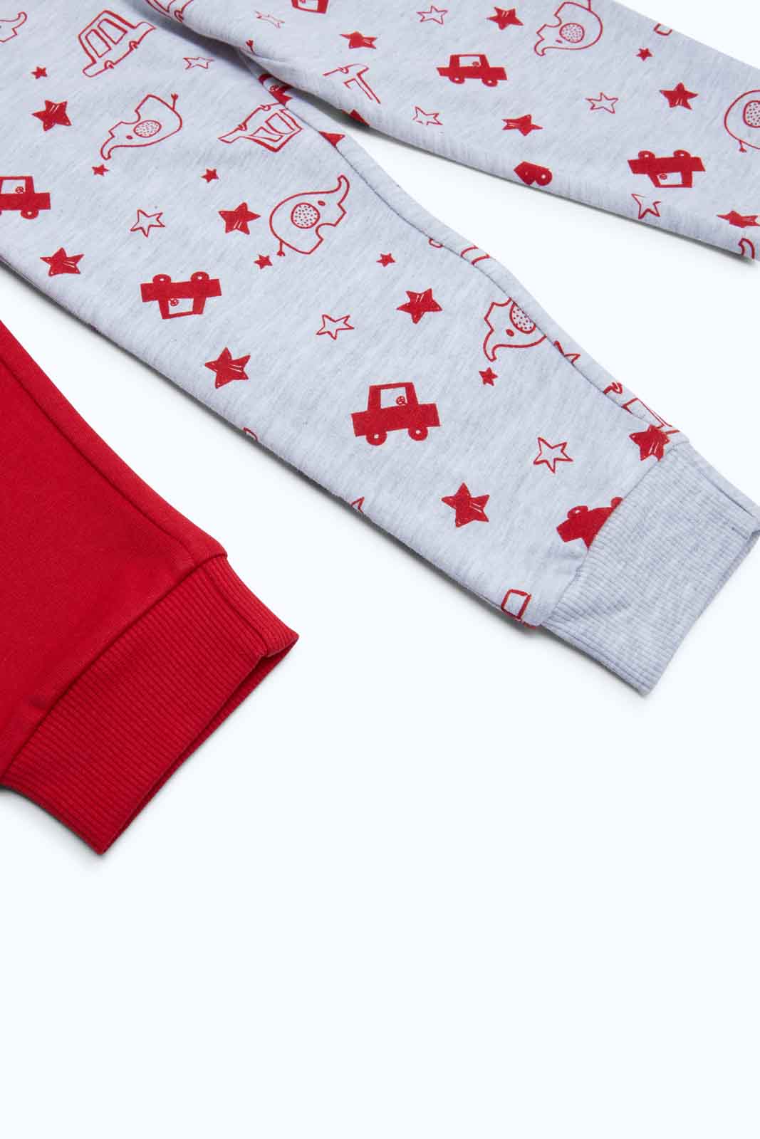 Redtag-Boys-Red-And-Grey-Aop-2-Pack-Track-Category:Joggers,-Colour:Red,-Deals:New-In,-Dept:Boys,-Filter:Infant-Boys-(3-to-24-Mths),-INB-Joggers,-New-In-INB-APL,-Non-Sale,-S23B,-Section:Boys-(0-to-14Yrs)-Infant-Boys-3 to 24 Months