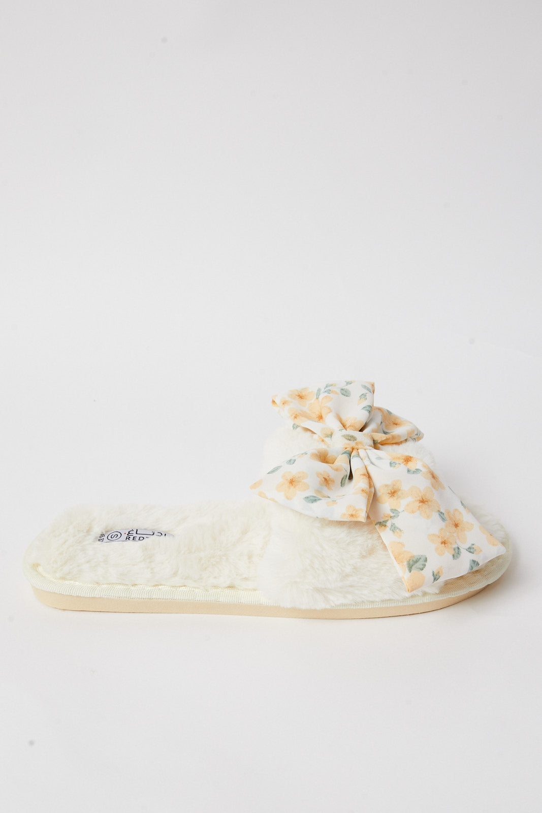 Redtag-Ivory-Slipper-With-Bow-Trim-Category:Shoes,-Colour:Ivory,-Deals:New-In,-Filter:Women's-Footwear,-N/A,-New-In-Women-FOO,-Non-Sale,-S23B,-Section:Women,-Women-Slippers-Women's-