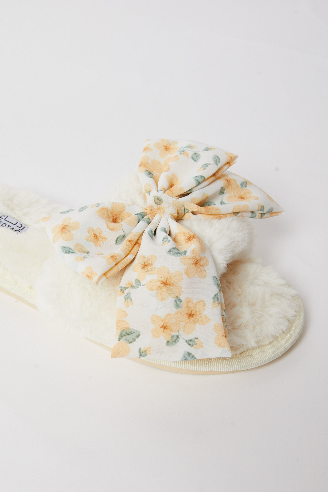 Redtag-Ivory-Slipper-With-Bow-Trim-Category:Shoes,-Colour:Ivory,-Deals:New-In,-Filter:Women's-Footwear,-N/A,-New-In-Women-FOO,-Non-Sale,-S23B,-Section:Women,-Women-Slippers-Women's-