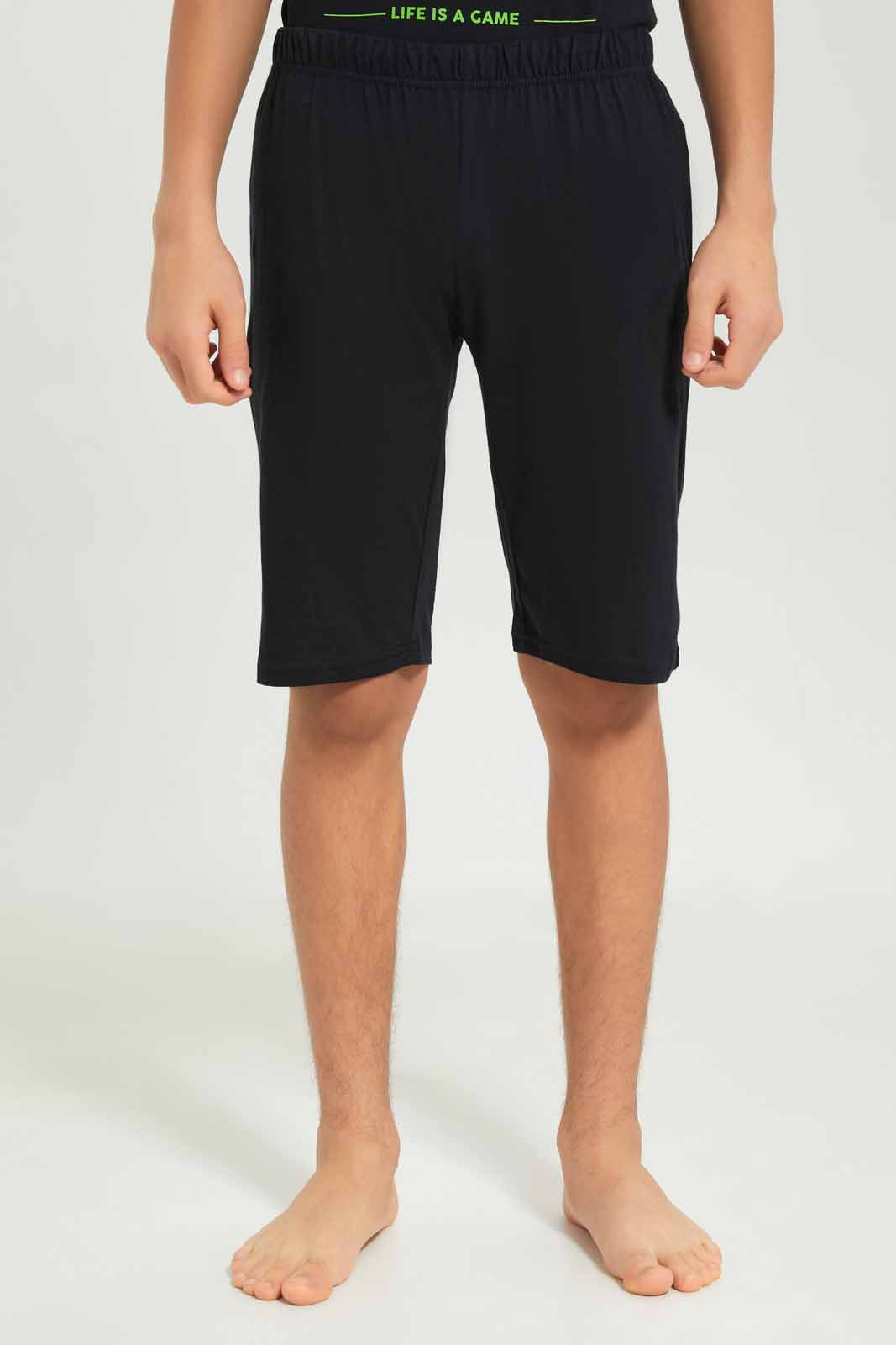 Redtag-Boys-Black-Gamer-Nightsuit-BSR-Pyjama-Sets,-Category:Pyjama-Sets,-Colour:Black,-Deals:New-In,-Dept:Boys,-Filter:Senior-Boys-(8-to-14-Yrs),-New-In-BSR-APL,-Non-Sale,-S23B,-Section:Boys-(0-to-14Yrs)-Senior-Boys-9 to 14 Years