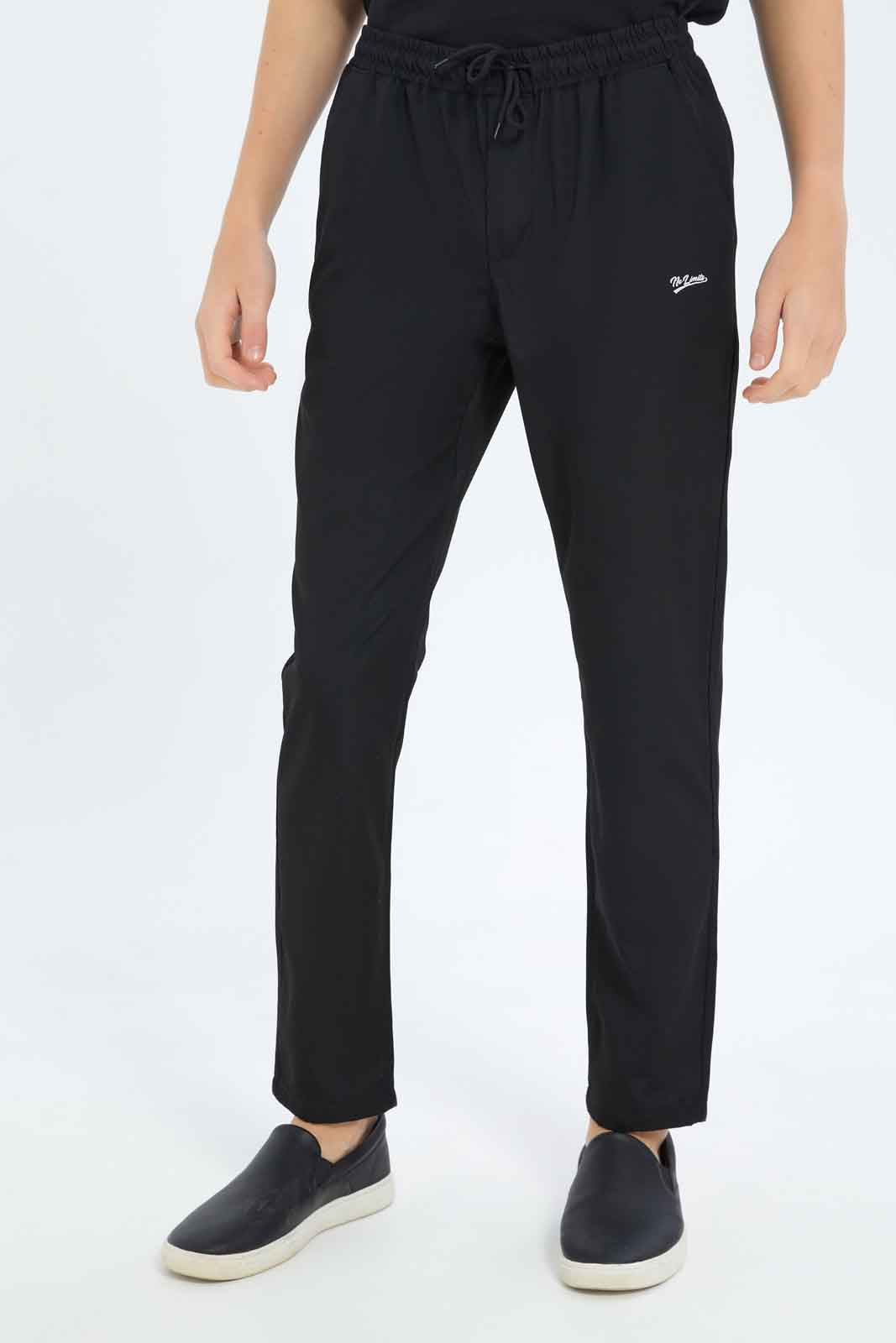 Redtag-Boys-Black-Plain-Pull-On-Casual-Trouser-BSR-Trousers,-Category:Trousers,-Colour:Black,-Deals:New-In,-Dept:Boys,-Filter:Senior-Boys-(8-to-14-Yrs),-New-In-BSR-APL,-Non-Sale,-S23B,-Section:Boys-(0-to-14Yrs)-Senior-Boys-9 to 14 Years
