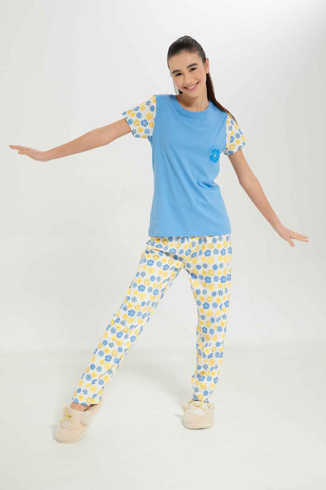 Redtag-Girls-Pajama-Sets--Long-Pants-Category:Pyjama-Sets,-Colour:Assorted,-Deals:New-In,-Dept:Girls,-Filter:Senior-Girls-(8-to-14-Yrs),-GSR-Pyjama-Sets,-New-In-GSR-APL,-Non-Sale,-S23B,-Section:Girls-(0-to-14Yrs)-Senior-Girls-9 to 14 Years