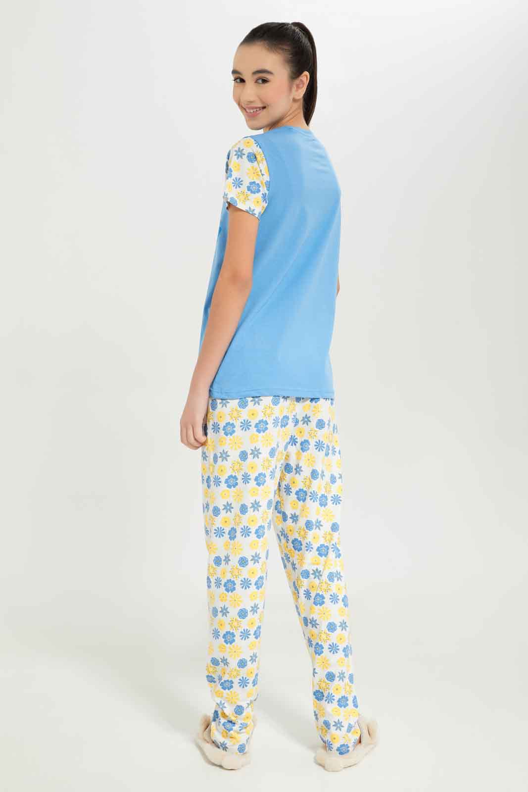 Redtag-Girls-Pajama-Sets--Long-Pants-Category:Pyjama-Sets,-Colour:Assorted,-Deals:New-In,-Dept:Girls,-Filter:Senior-Girls-(8-to-14-Yrs),-GSR-Pyjama-Sets,-New-In-GSR-APL,-Non-Sale,-S23B,-Section:Girls-(0-to-14Yrs)-Senior-Girls-9 to 14 Years