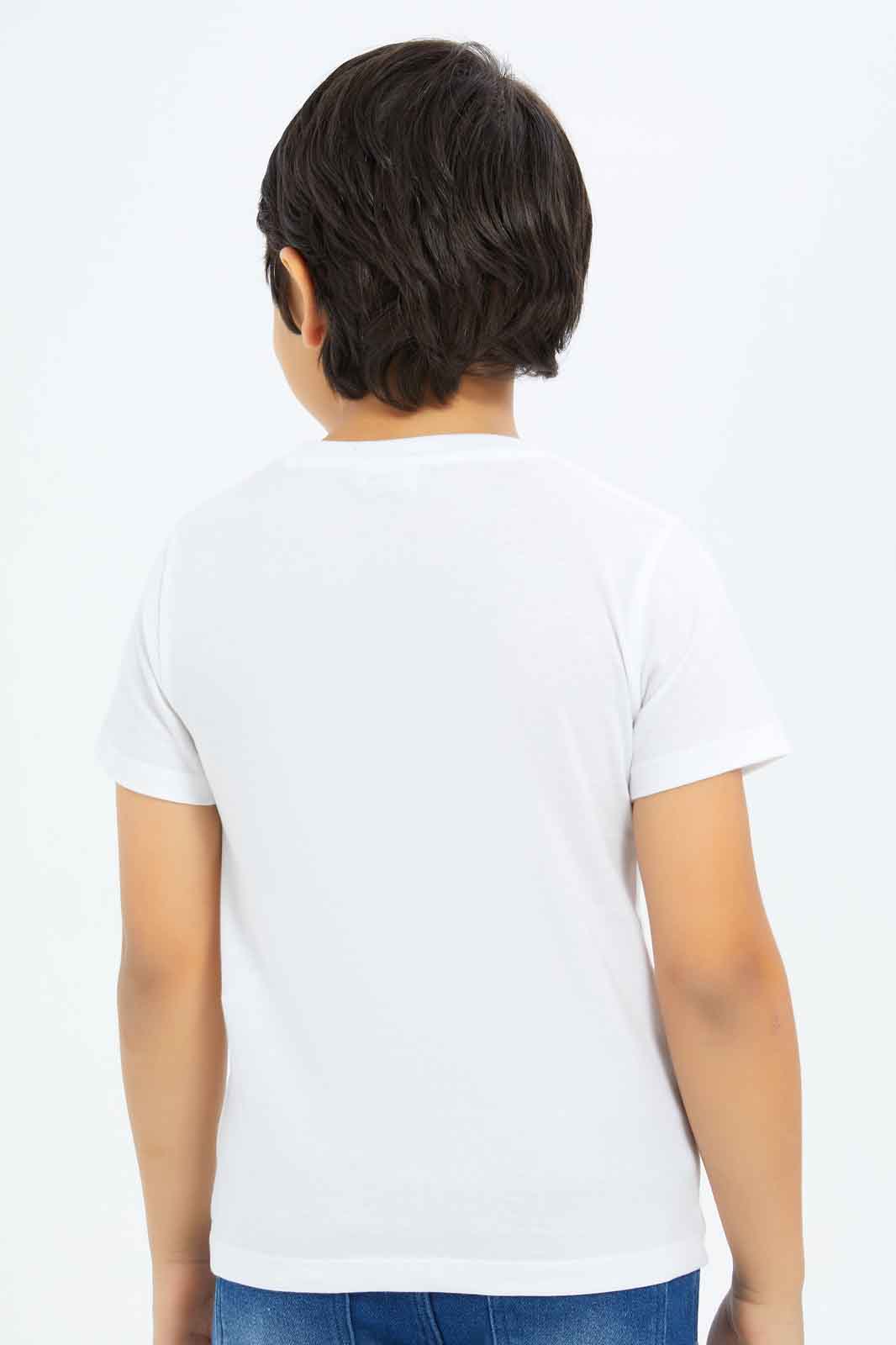 Redtag-Boys-White-Batman-Short-Sleeve-T-Shirt-BOY-T-Shirts,-Category:T-Shirts,-CHA,-Colour:White,-Deals:New-In,-Dept:Boys,-Filter:Boys-(2-to-8-Yrs),-New-In-BOY-APL,-Non-Sale,-S23B,-Section:Boys-(0-to-14Yrs)-Boys-2 to 8 Years