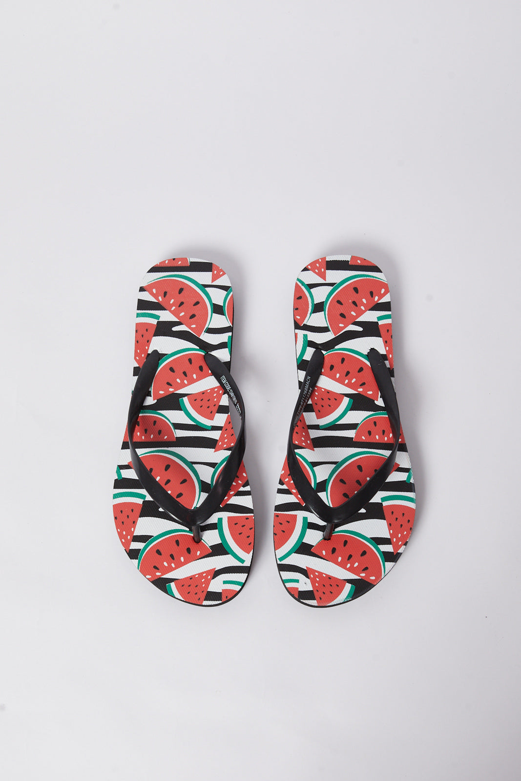 Redtag-Black-Watermelon-Print-Flip-Flop-Category:Shoes,-Colour:Black,-Deals:New-In,-Filter:Women's-Footwear,-N/A,-New-In-Women-FOO,-Non-Sale,-S23B,-Section:Women,-Women-Flip-Flops-Women's-