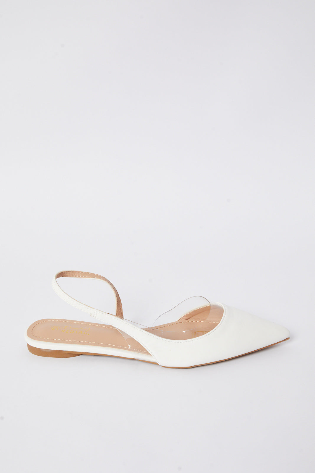 Redtag-White-Slingback-Category:Shoes,-Colour:White,-Deals:New-In,-Filter:Women's-Footwear,-N/A,-New-In-Women-FOO,-Non-Sale,-S23B,-Section:Women,-Women-Shoes-Women's-