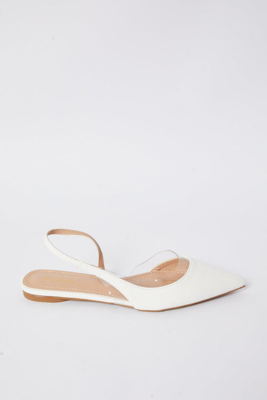 Redtag-White-Slingback-Category:Shoes,-Colour:White,-Deals:New-In,-Filter:Women's-Footwear,-N/A,-New-In-Women-FOO,-Non-Sale,-S23B,-Section:Women,-Women-Shoes-Women's-