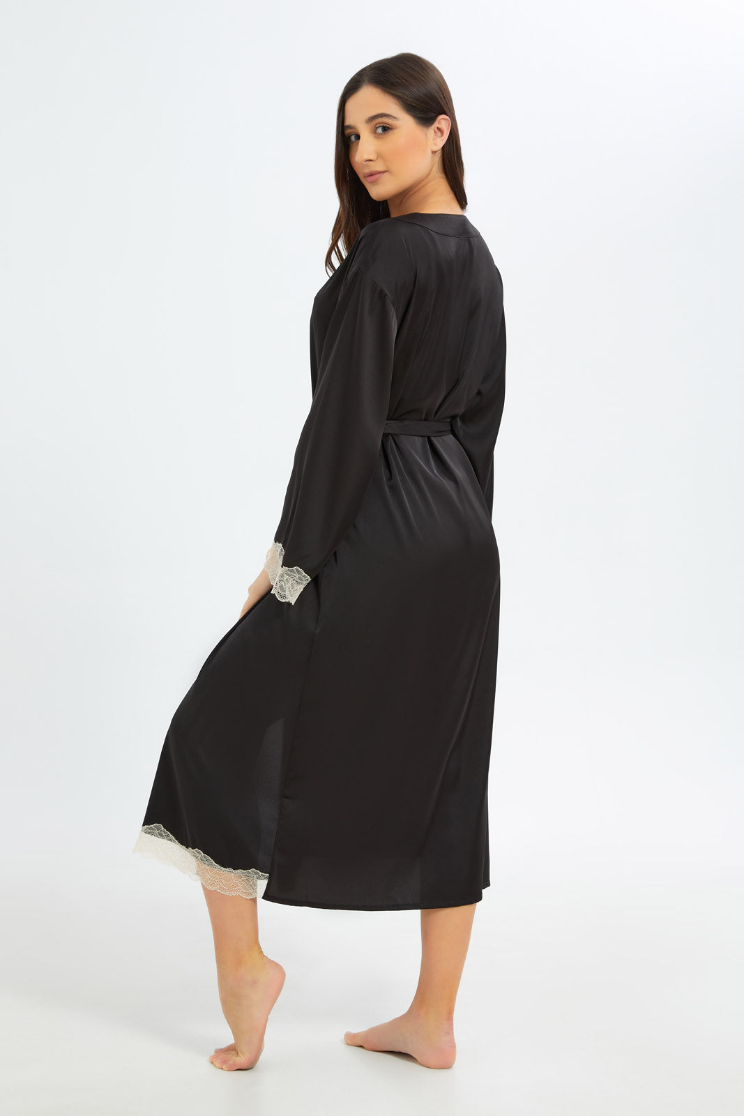 Redtag-Women-Black-Essential-Robe-Category:Chemises,-Colour:Black,-Deals:New-In,-Dept:Ladieswear,-Filter:Women's-Clothing,-New-In-Women-APL,-Non-Sale,-S23B,-Section:Women,-Women-Chemises--