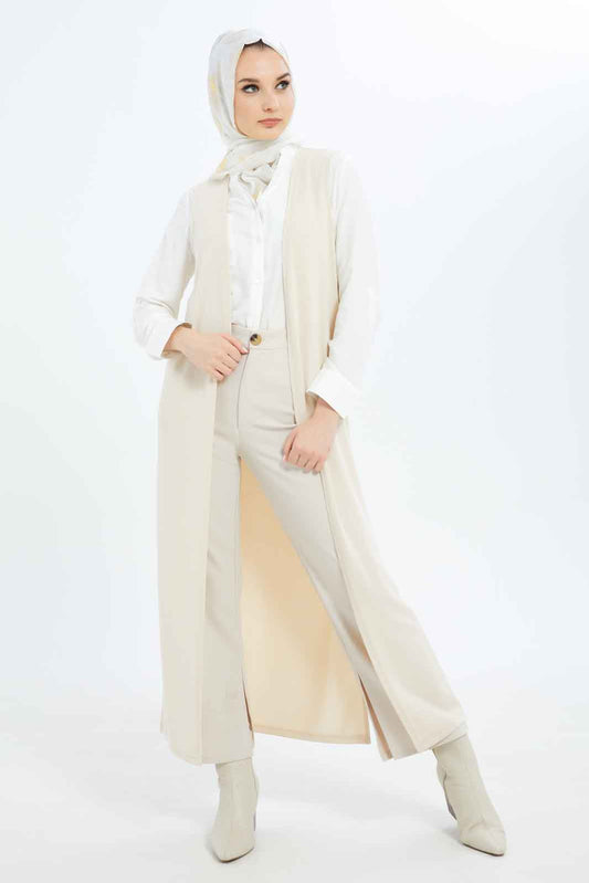 Redtag-Women-Beige-Sleeveless-Jacket-Category:Jackets,-Colour:Beige,-Deals:New-In,-Dept:Ladieswear,-Filter:Women's-Clothing,-LMC,-New-In-Women-APL,-Non-Sale,-S23B,-Section:Women,-Women-Jackets--