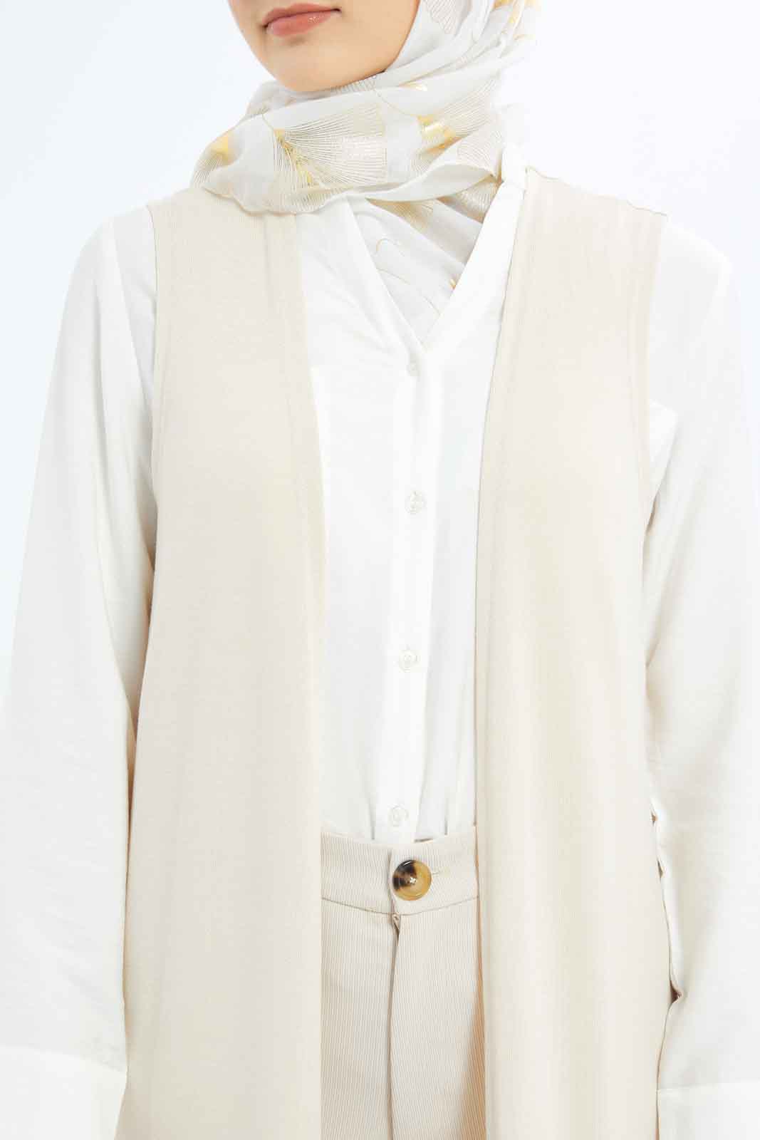 Redtag-Women-Beige-Sleeveless-Jacket-Category:Jackets,-Colour:Beige,-Deals:New-In,-Dept:Ladieswear,-Filter:Women's-Clothing,-LMC,-New-In-Women-APL,-Non-Sale,-S23B,-Section:Women,-Women-Jackets--