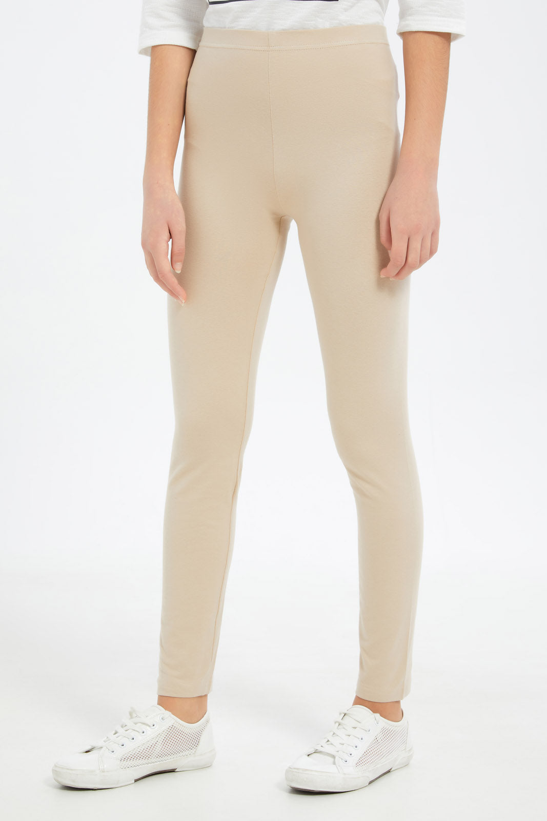 Redtag-Girls-Beige-Leggings-Category:Leggings,-Colour:Beige,-Deals:2-FOR-37,-Deals:New-In,-Dept:Girls,-Filter:Senior-Girls-(8-to-14-Yrs),-GSR-Leggings,-H1:KWR,-H2:GSR,-H3:TRS,-H4:LEG,-New-In-GSR-APL,-Non-Sale,-S23B,-Season:S23B,-Section:Girls-(0-to-14Yrs),-TBL-Senior-Girls-9 to 14 Years