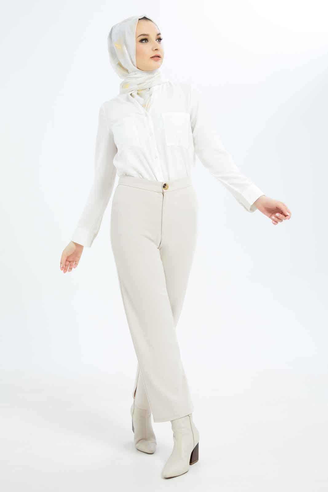 Redtag-Women-Beige-Ribbed-Trouser-Category:Trousers,-Colour:Beige,-Deals:New-In,-Dept:Ladieswear,-Filter:Women's-Clothing,-LMC,-New-In-Women-APL,-Non-Sale,-S23B,-Section:Women,-Women-Trousers--