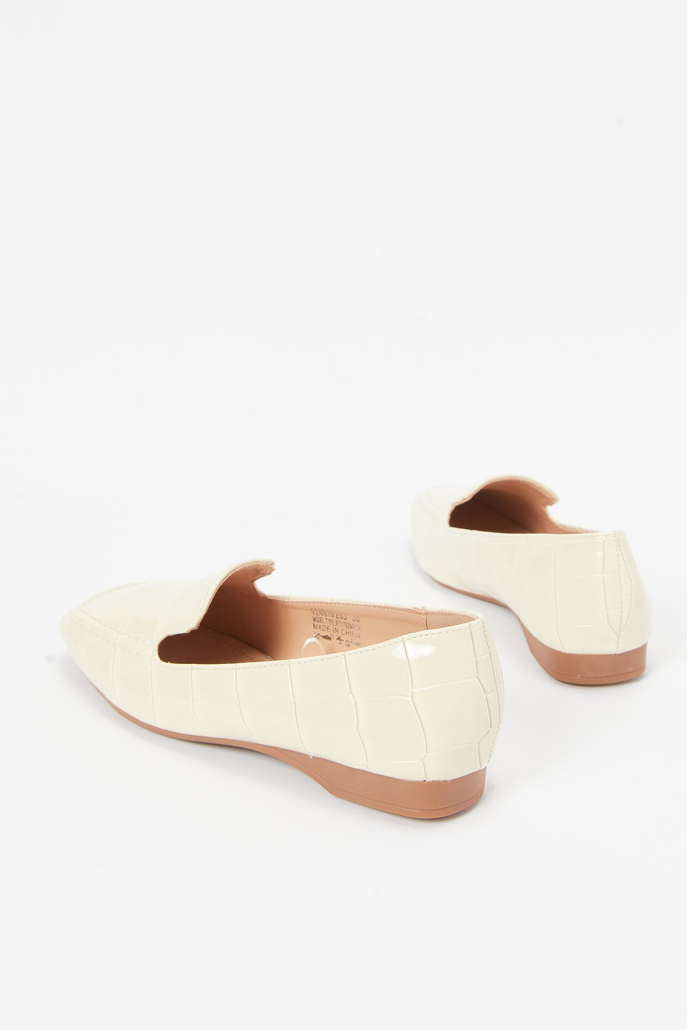 Redtag-Ivory-Croc-Patent-Loafer-Category:Shoes,-Colour:Ivory,-Deals:New-In,-Filter:Women's-Footwear,-N/A,-New-In-Women-FOO,-Non-Sale,-S23B,-Section:Women,-Women-Shoes-Women's-
