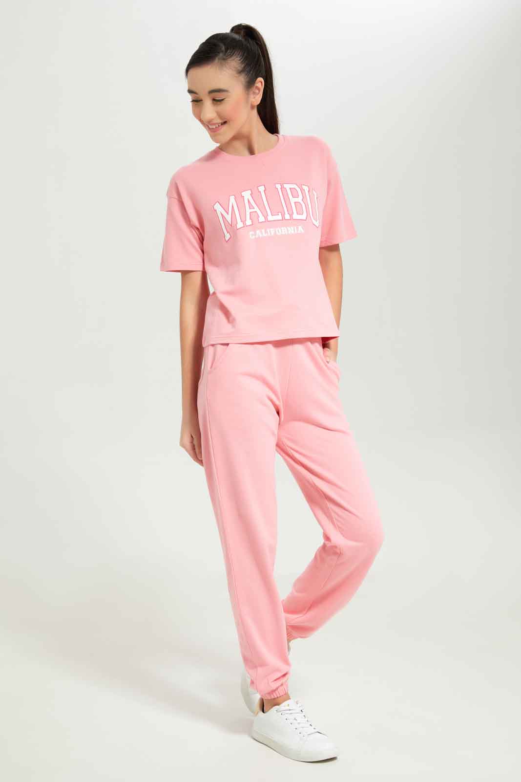 Redtag-Girls-Pink-Jogger-Category:Joggers,-Colour:Apricot,-Deals:New-In,-Dept:Girls,-Filter:Senior-Girls-(8-to-14-Yrs),-GSR-Joggers,-New-In-GSR-APL,-Non-Sale,-S23B,-Section:Girls-(0-to-14Yrs)-Senior-Girls-9 to 14 Years