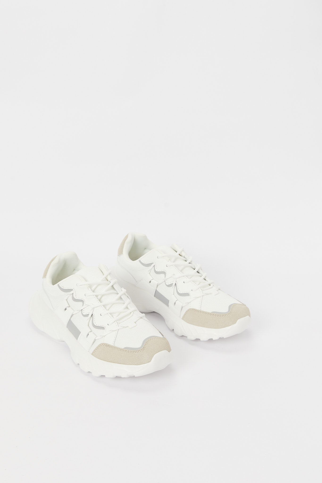 Redtag-White-Fabric-Block-Chunky-Sneaker-Category:Shoes,-Colour:White,-Deals:New-In,-Filter:Men's-Footwear,-H1:FOO,-H2:GEN,-H3:TRN,-H4:CLT,-Men-Trainers,-N/A,-New-In-Men-FOO,-Non-Sale,-S23B,-Season:S23B,-Section:Men-Men's-