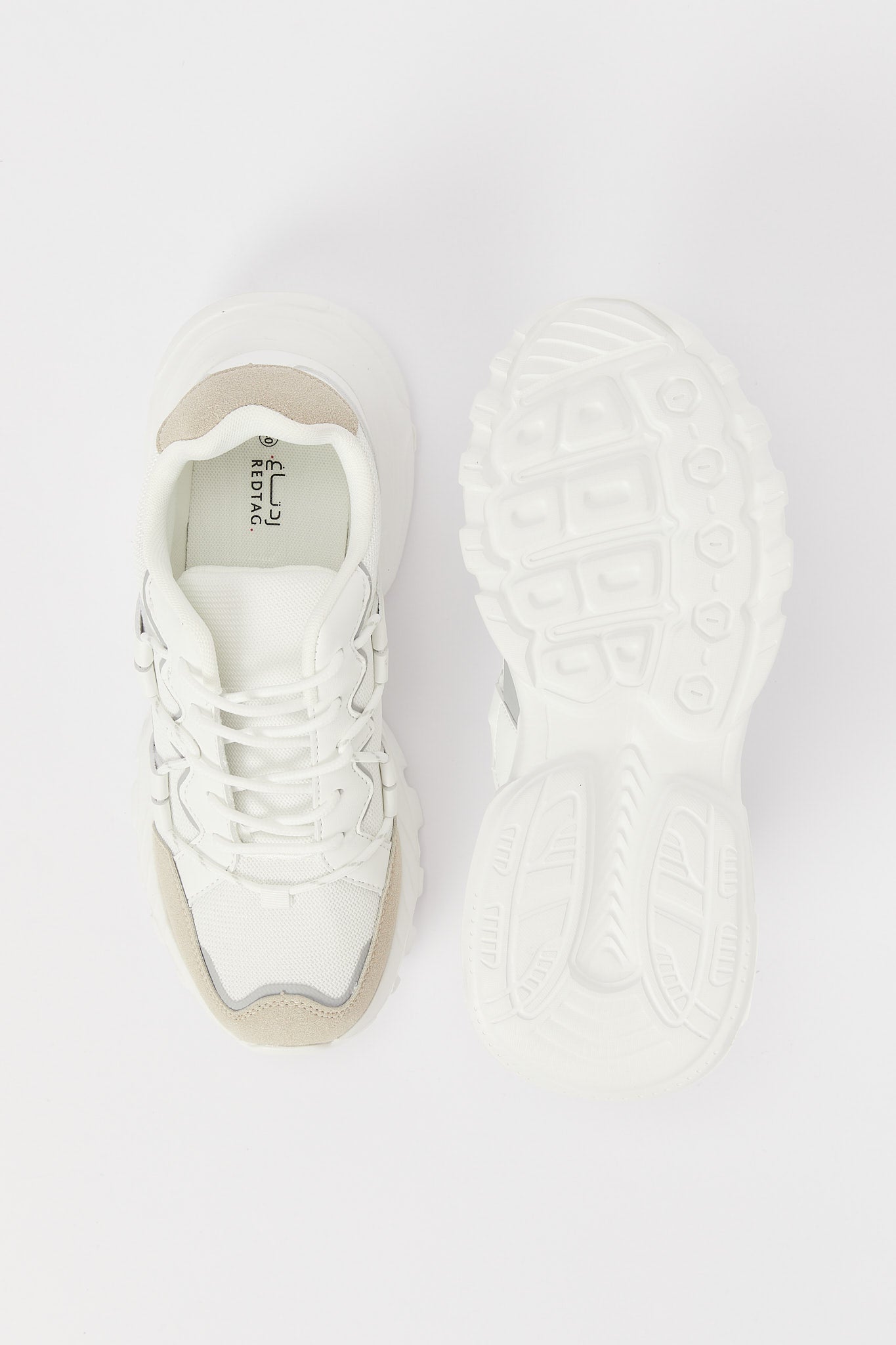 Redtag-White-Fabric-Block-Chunky-Sneaker-Category:Shoes,-Colour:White,-Deals:New-In,-Filter:Men's-Footwear,-H1:FOO,-H2:GEN,-H3:TRN,-H4:CLT,-Men-Trainers,-N/A,-New-In-Men-FOO,-Non-Sale,-S23B,-Season:S23B,-Section:Men-Men's-
