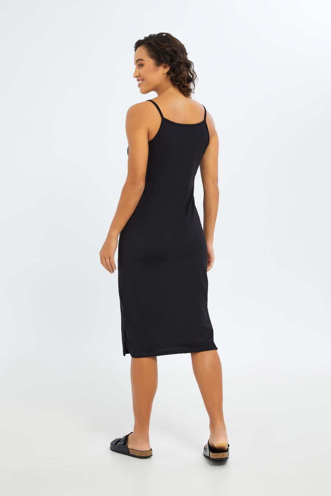 Redtag-Women-Black-Long-Sleeveless-Vest-Category:T-Shirts,-Colour:Black,-Deals:2-FOR-89,-Deals:2-FOR-90,-Deals:New-In,-Dept:Ladieswear,-Filter:Women's-Clothing,-H1:LWR,-H2:LAD,-H3:SPW,-H4:ATS,-New-In-Women-APL,-Non-Sale,-S23A,-Season:S23A,-Section:Women,-Women-T-Shirts-Women's-