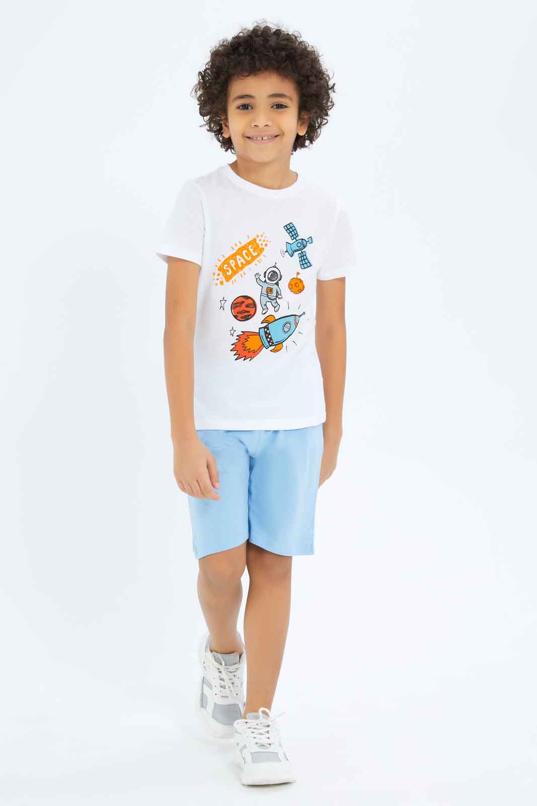 Redtag-Boys-Navy-/-Blue-2-Pack-Elasticated-Wasit-Shorts-BOY-Shorts,-Category:Shorts,-Colour:Navy,-Deals:New-In,-Dept:Boys,-Filter:Boys-(2-to-8-Yrs),-New-In-BOY-APL,-Non-Sale,-S23B,-Section:Boys-(0-to-14Yrs),-VLM-Boys-2 to 8 Years
