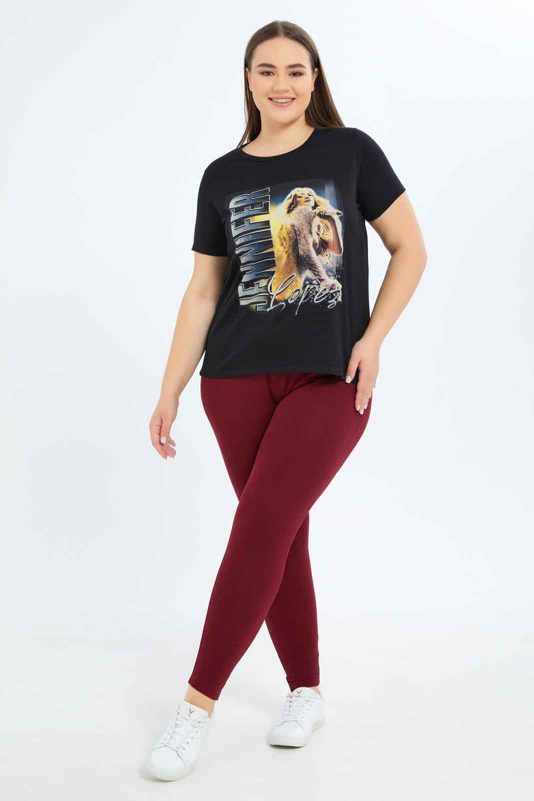 Redtag-Women-Burgandy-Basic-Legging-Category:Leggings,-Colour:Burgundy,-Deals:New-In,-Dept:Ladieswear,-Filter:Plus-Size,-LDP-Leggings,-New-In-LDP-APL,-Non-Sale,-S23B,-Section:Women,-TBL-Women's-