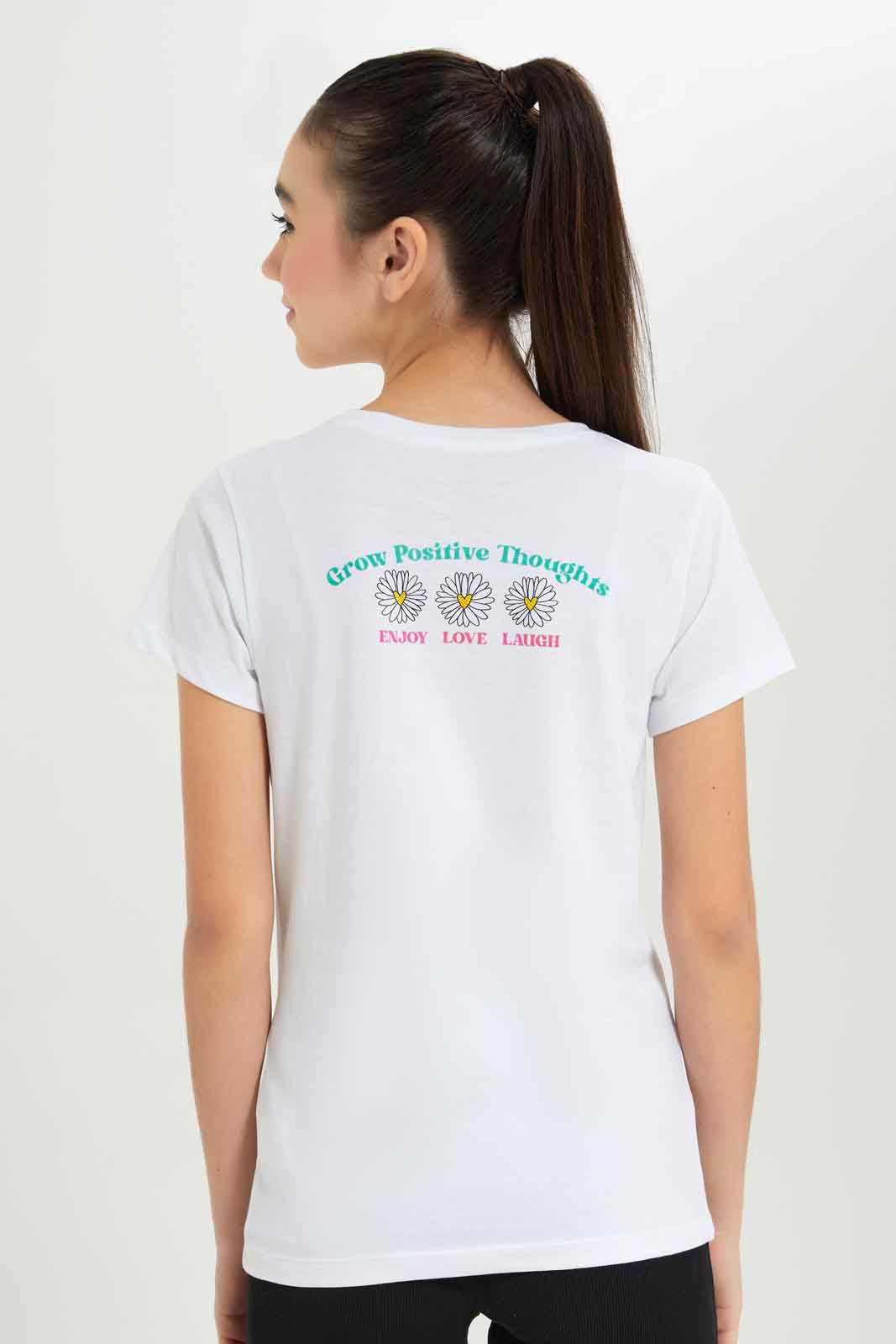 Redtag-Girls-White-S/S-Graphic-T-Shirt-Category:T-Shirts,-Colour:White,-Deals:New-In,-Dept:Girls,-Filter:Senior-Girls-(8-to-14-Yrs),-GSR-T-Shirts,-New-In-GSR-APL,-Non-Sale,-S23B,-Section:Girls-(0-to-14Yrs),-TBL-Senior-Girls-9 to 14 Years